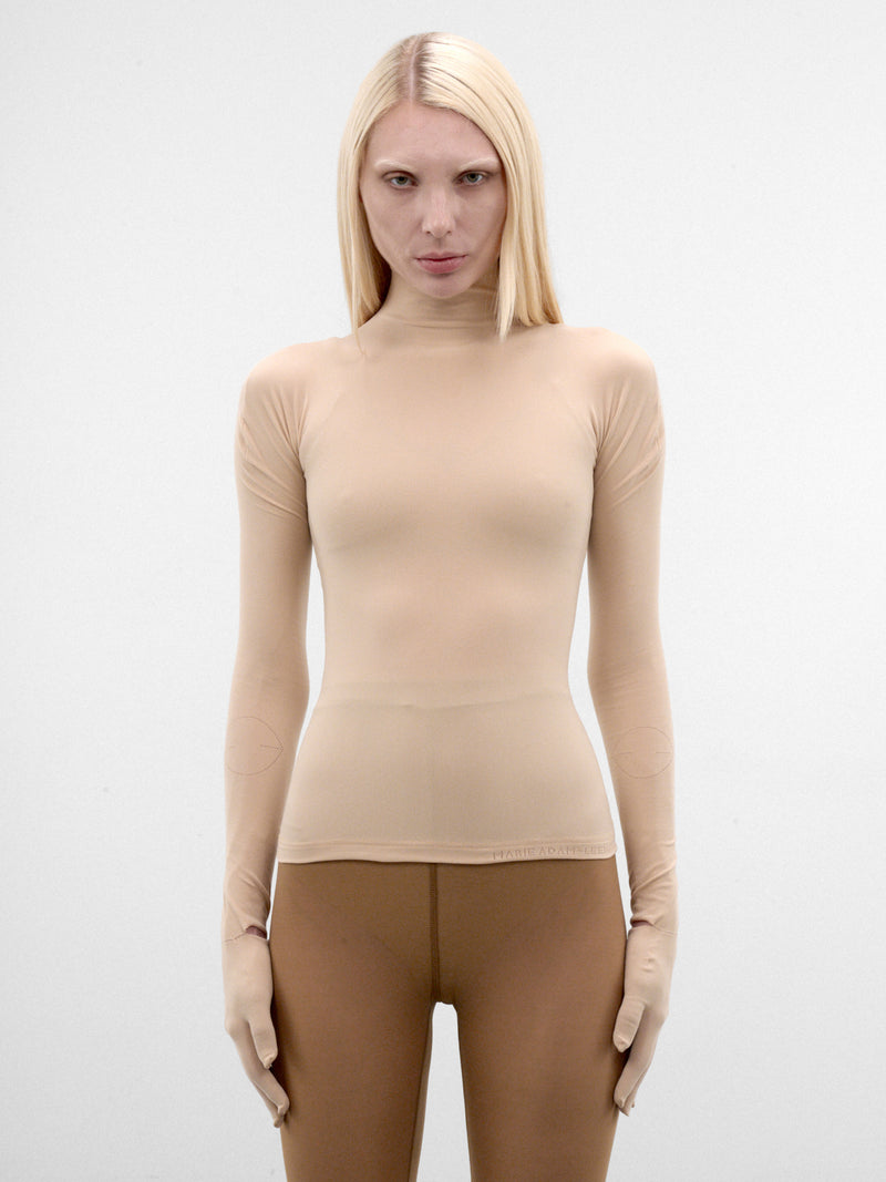 Nude Nylon Collant Top (S4-M-4012-COLLANT-TOP-NUDE)