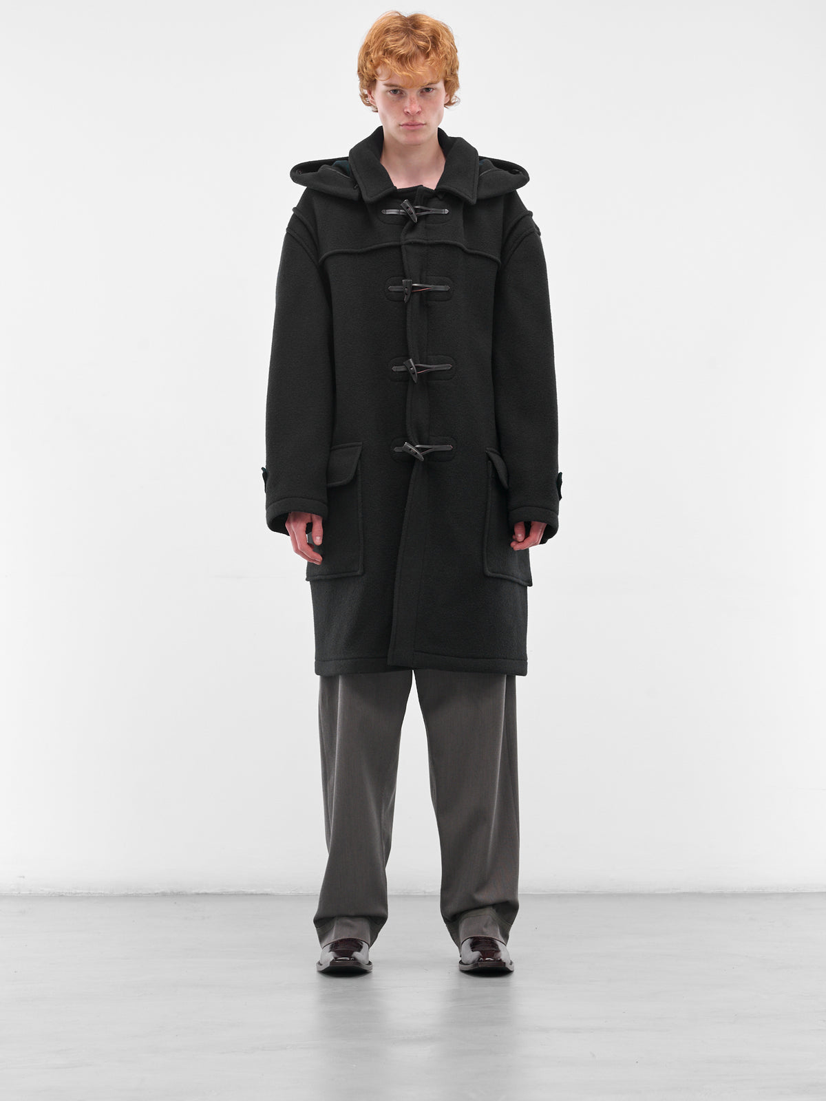 Navy Reversible Wool Duffle Coat (S50AA0161-M35503-961-NAVY-BLUE)