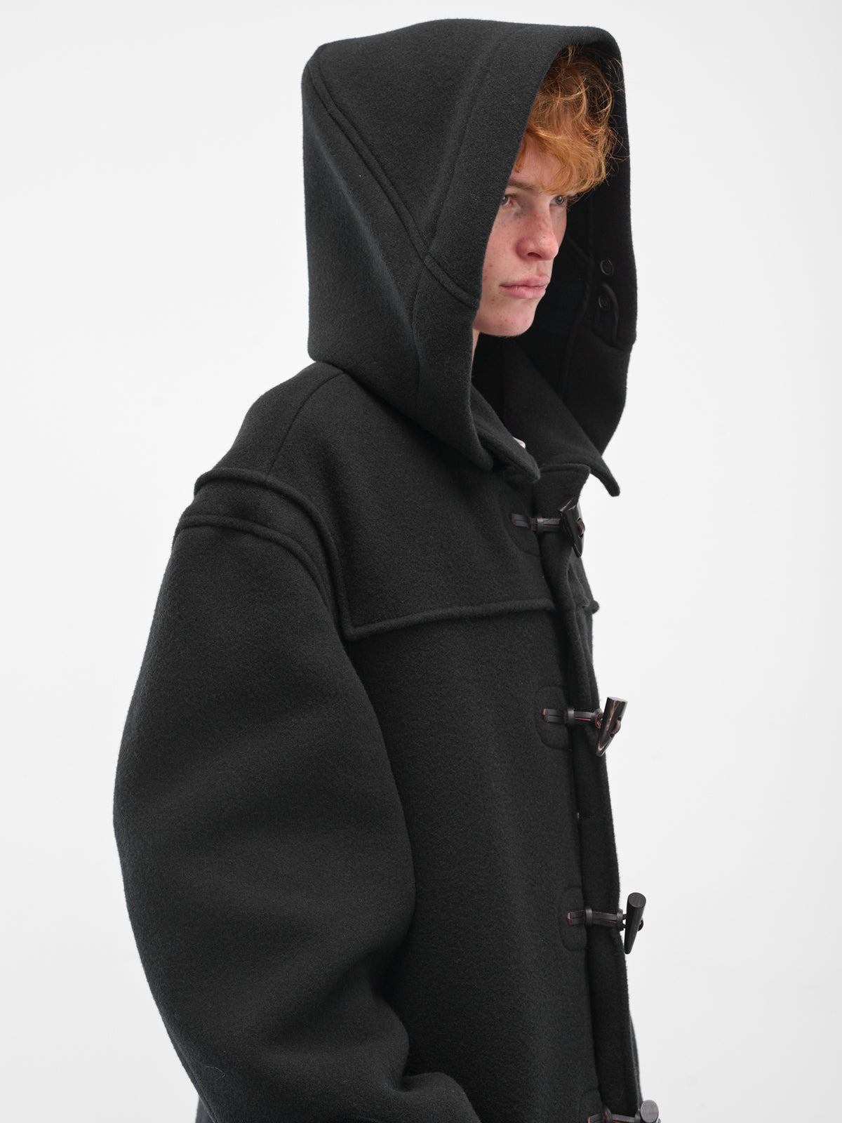 Navy Reversible Wool Duffle Coat (S50AA0161-M35503-961-NAVY-BLUE)