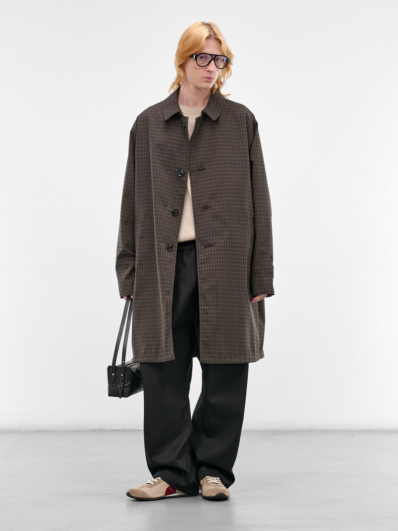 Reversible Check Taffeta Rain Coat (S50AH0142-MTN145-001F-CHECKED)