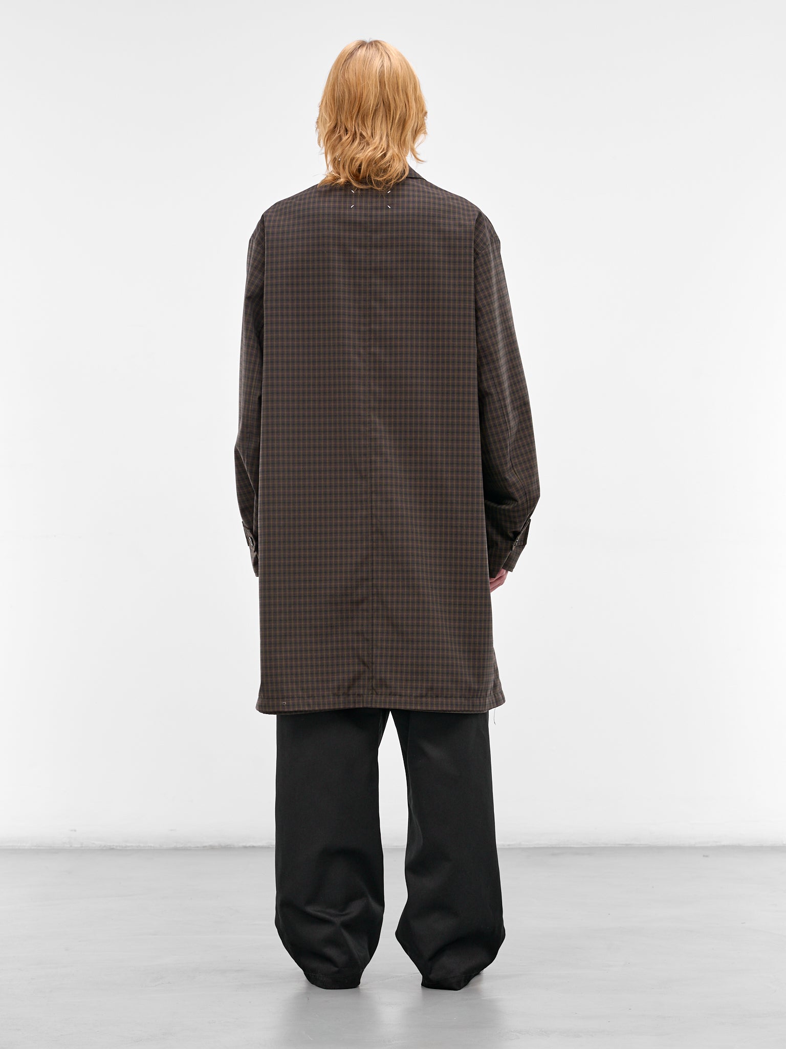 Reversible Check Taffeta Rain Coat (S50AH0142-MTN145-001F-CHECKED)