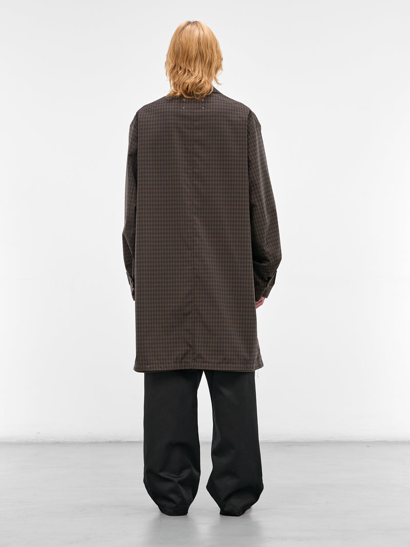 Reversible Check Taffeta Rain Coat (S50AH0142-MTN145-001F-CHECKED)