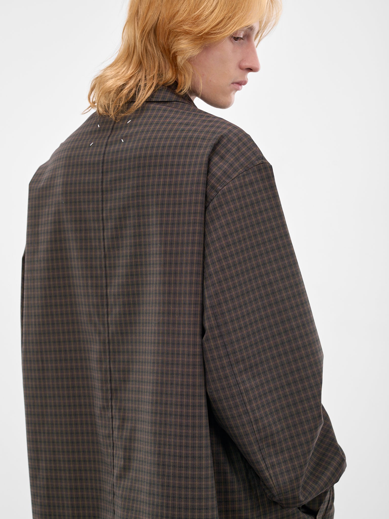 Reversible Check Taffeta Rain Coat (S50AH0142-MTN145-001F-CHECKED)