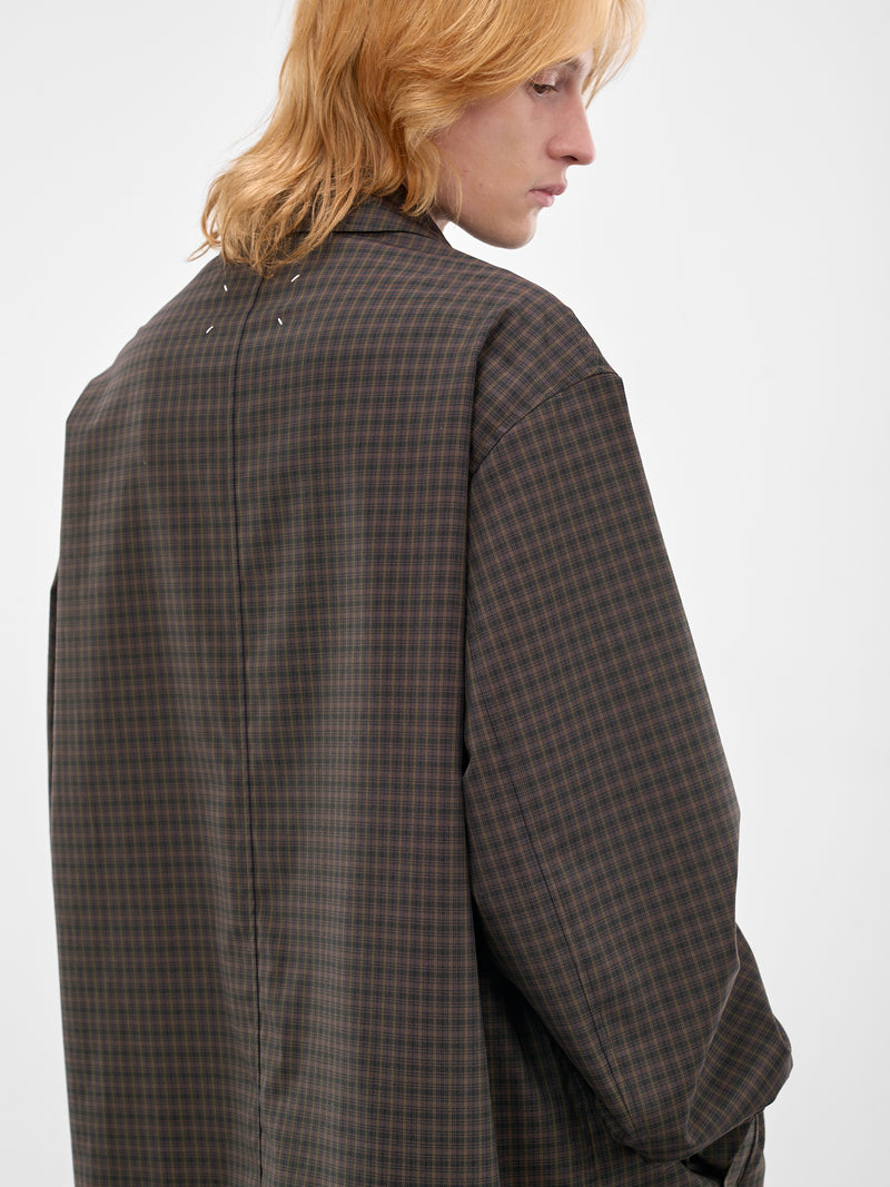 Reversible Check Taffeta Rain Coat (S50AH0142-MTN145-001F-CHECKED)