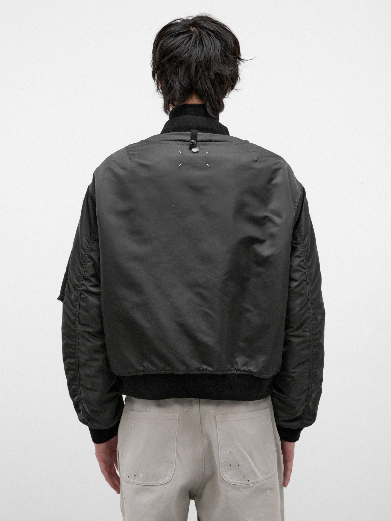 Black Reversible Bomber Jacket (S50AM0662-M35923-BLACK)