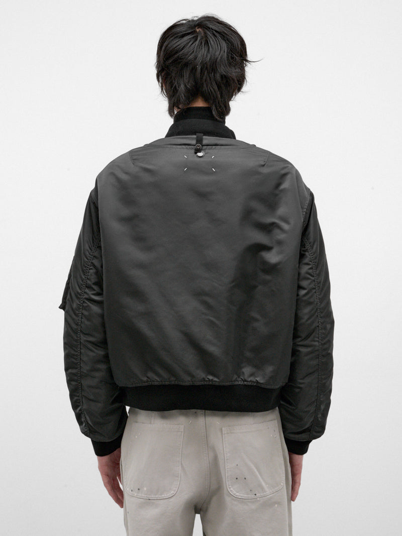 Black Reversible Bomber Jacket (S50AM0662-M35923-BLACK)