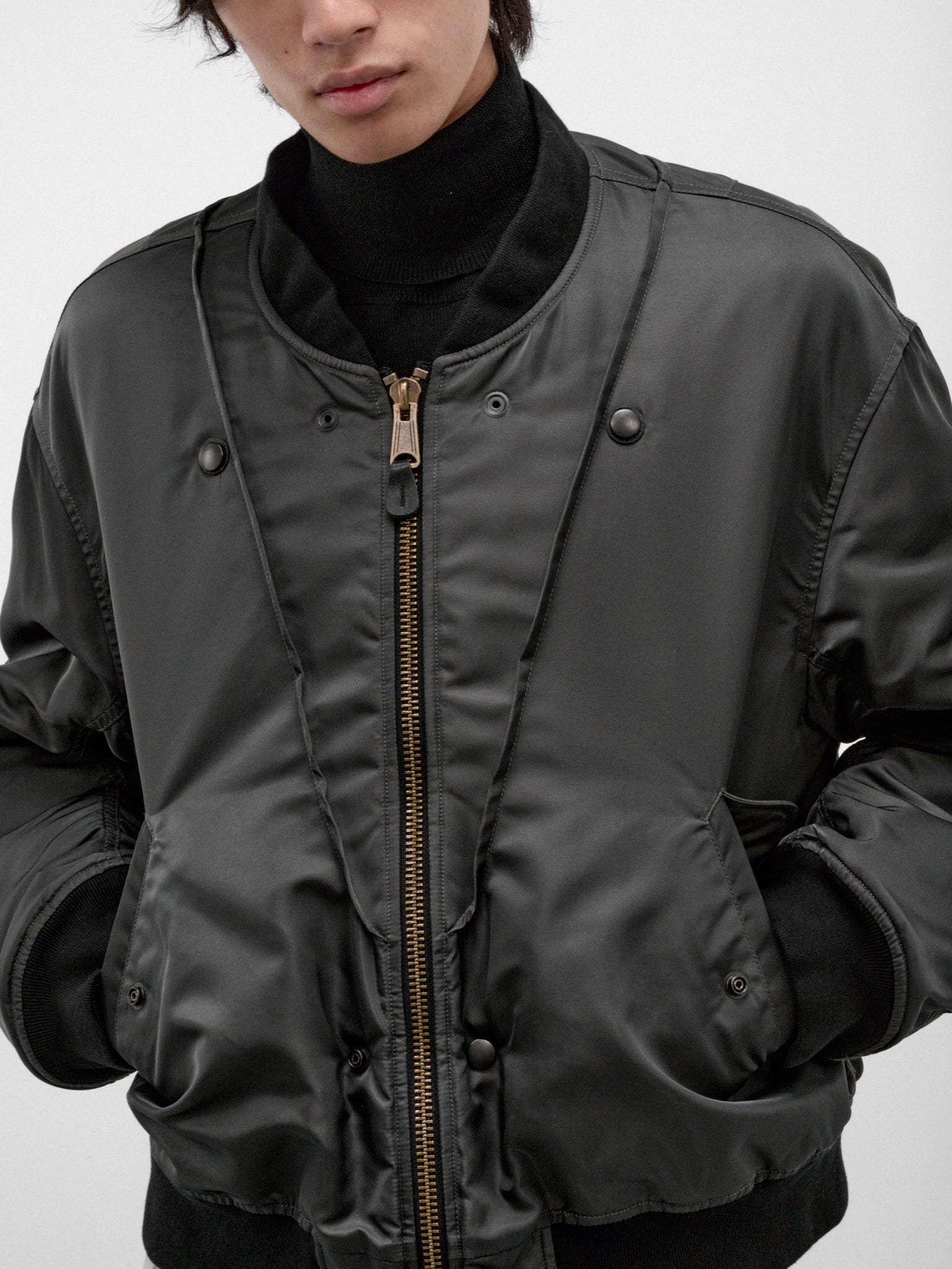 Black Reversible Bomber Jacket (S50AM0662-M35923-BLACK)