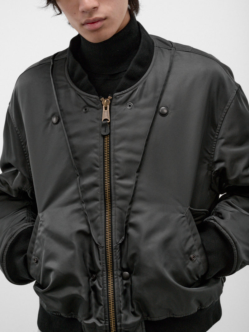 Black Reversible Bomber Jacket (S50AM0662-M35923-BLACK)