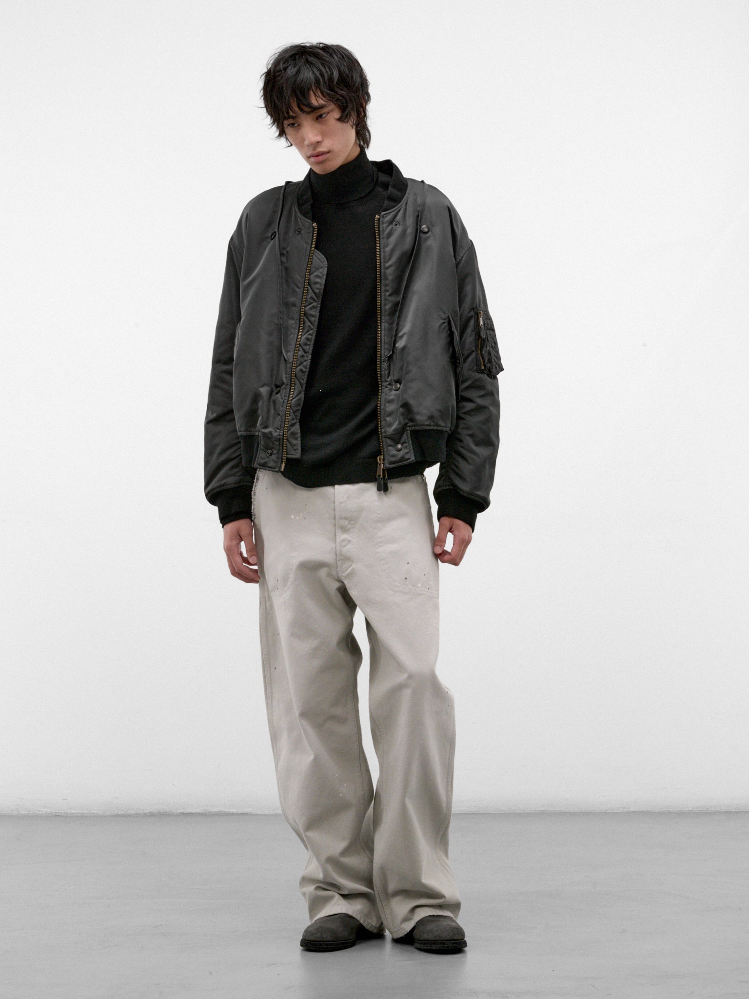 Black Reversible Bomber Jacket (S50AM0662-M35923-BLACK)
