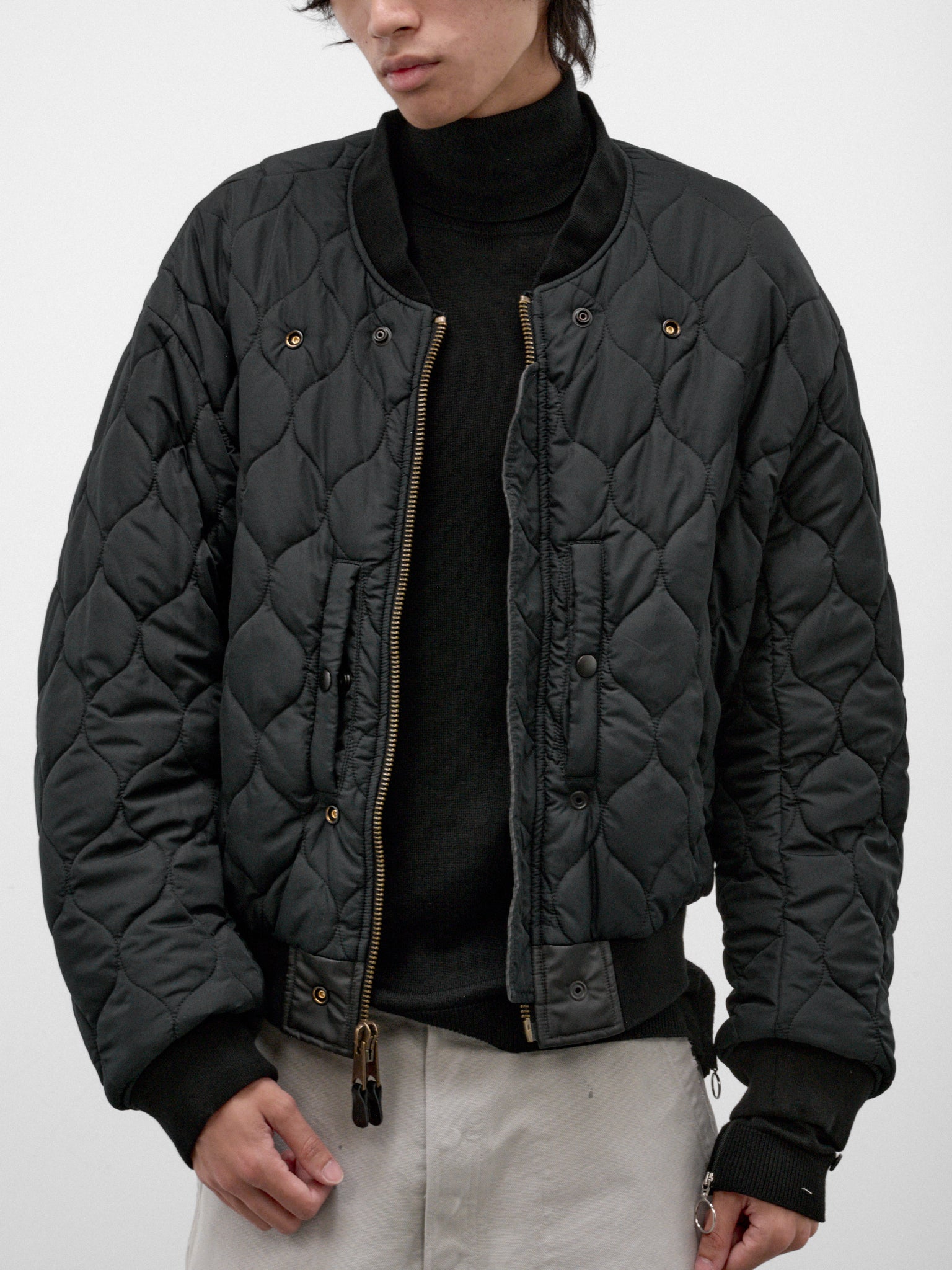 Black Reversible Bomber Jacket (S50AM0662-M35923-BLACK)