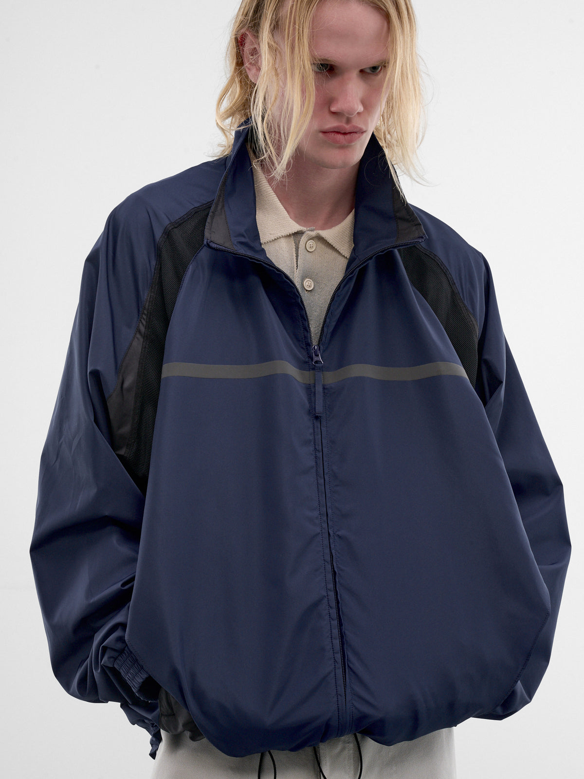 Blue Contrast Panel Track Jacket (S50AM0663-S76420-962-BLUE)