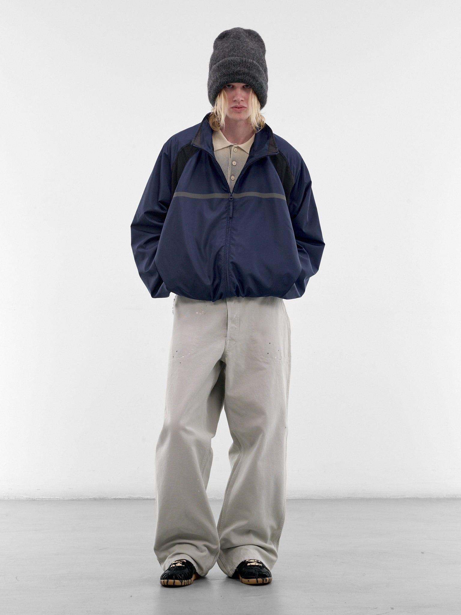 Blue Contrast Panel Track Jacket (S50AM0663-S76420-962-BLUE)