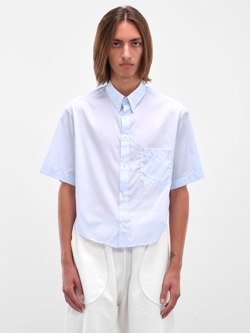 Blue Cropped Boxy Shirt (S50DR0012-M35529-471F-LIGHT-BL)