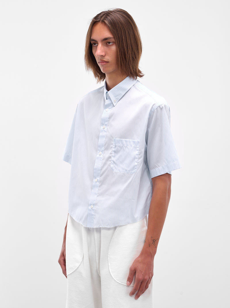 Blue Cropped Boxy Shirt (S50DR0012-M35529-471F-LIGHT-BL)