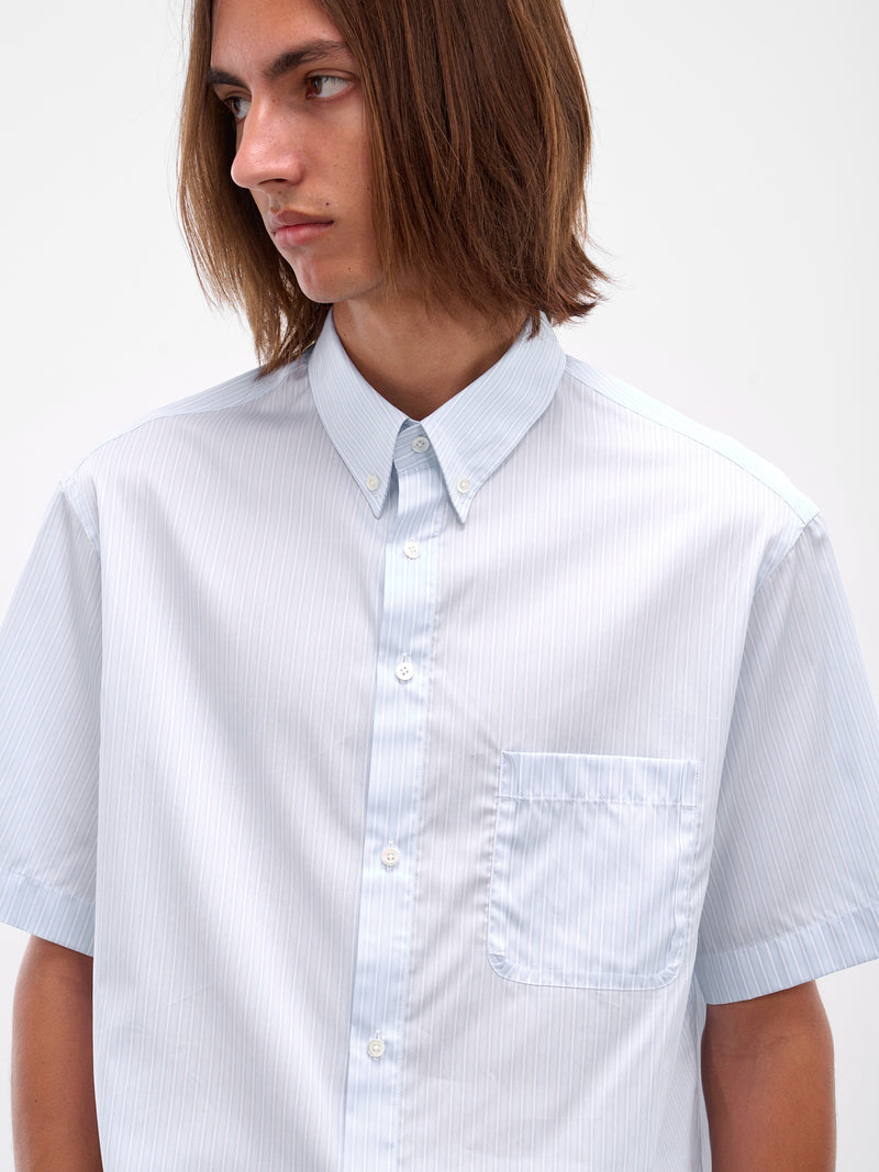 Blue Cropped Boxy Shirt (S50DR0012-M35529-471F-LIGHT-BL)