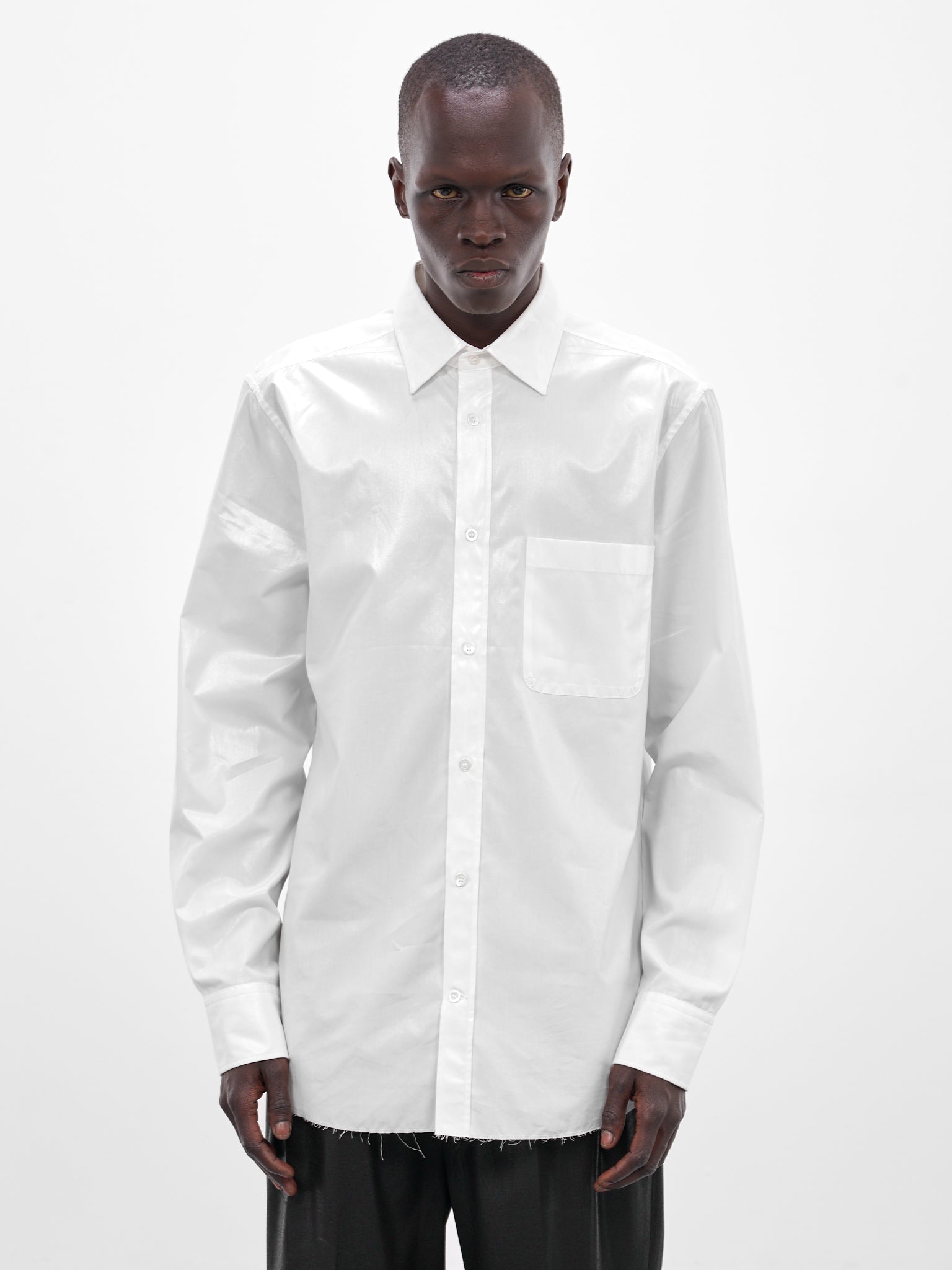 White Cotton Poplin Classic Shirt (S50DT0071-S43001-102-WHITE)
