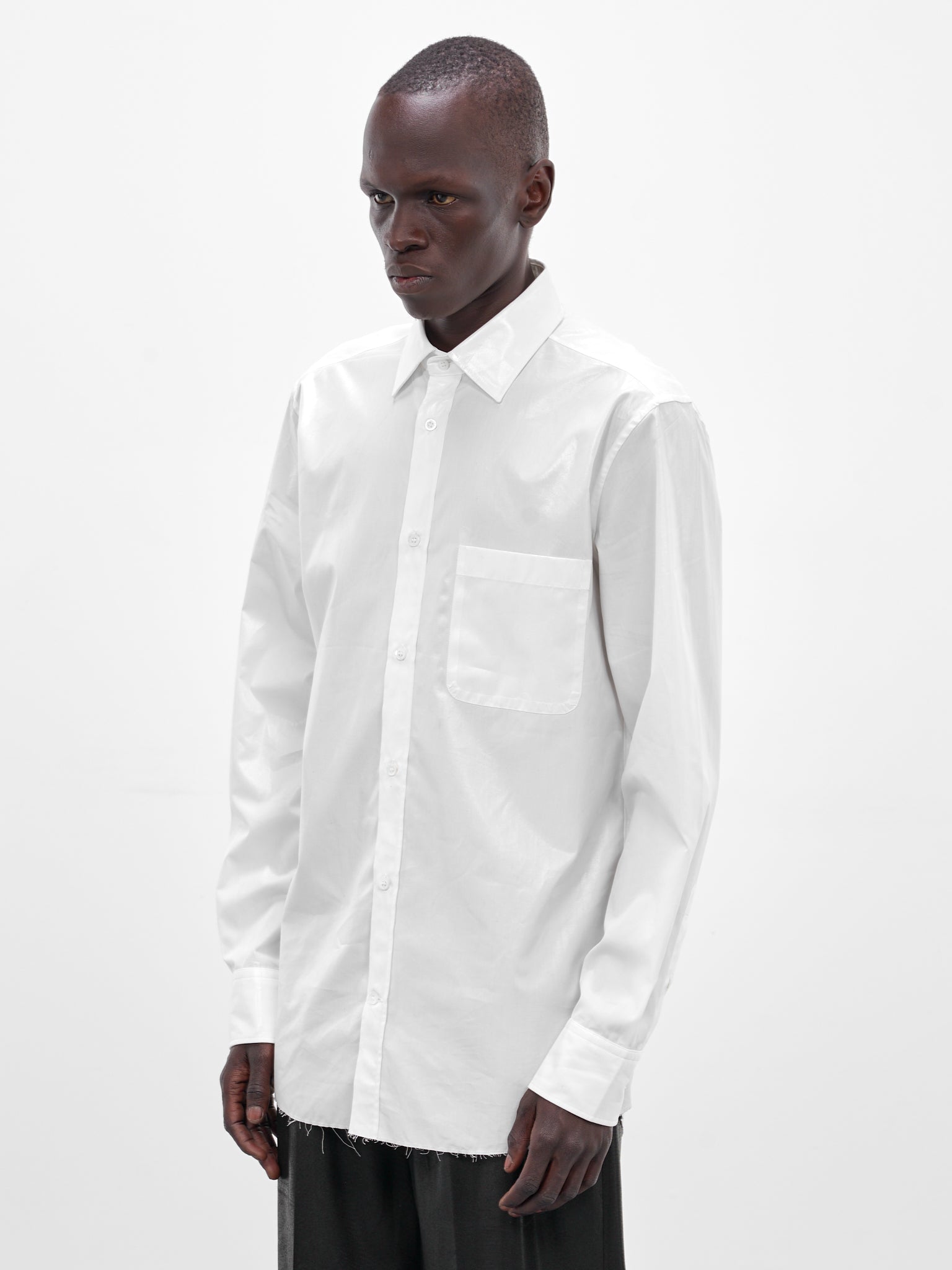 White Cotton Poplin Classic Shirt (S50DT0071-S43001-102-WHITE)