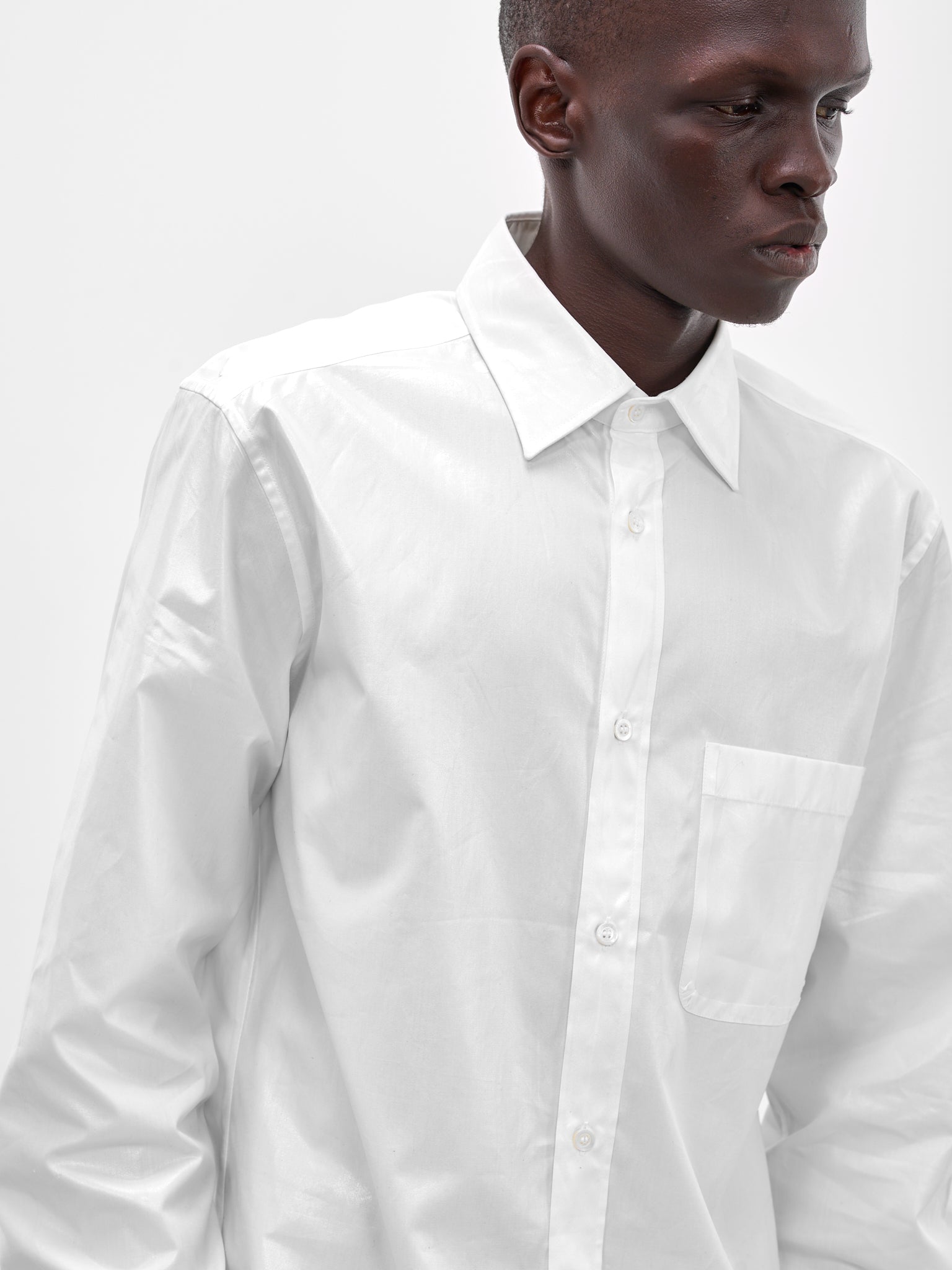 White Cotton Poplin Classic Shirt (S50DT0071-S43001-102-WHITE)
