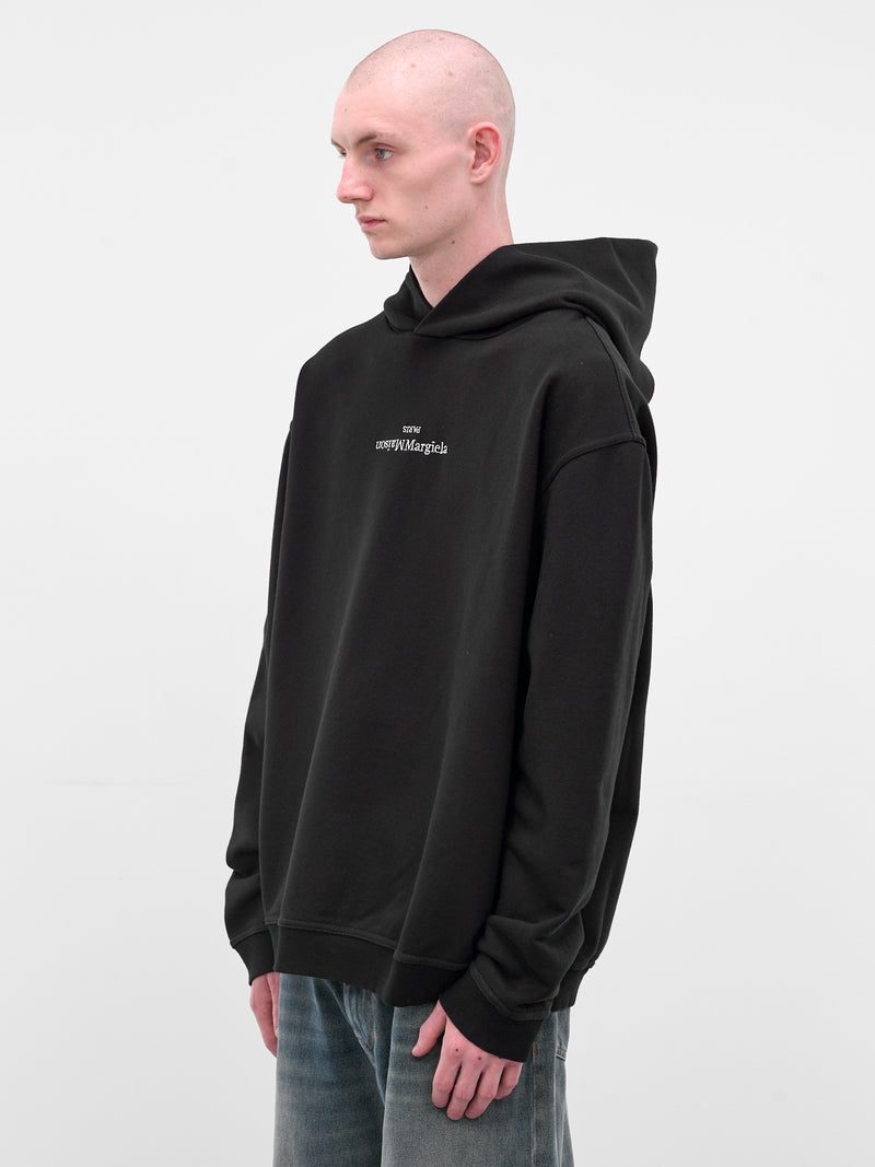 Black Reversed Logo Embroidery Hoodie (S50GU0167-S25503-962-BLACK)