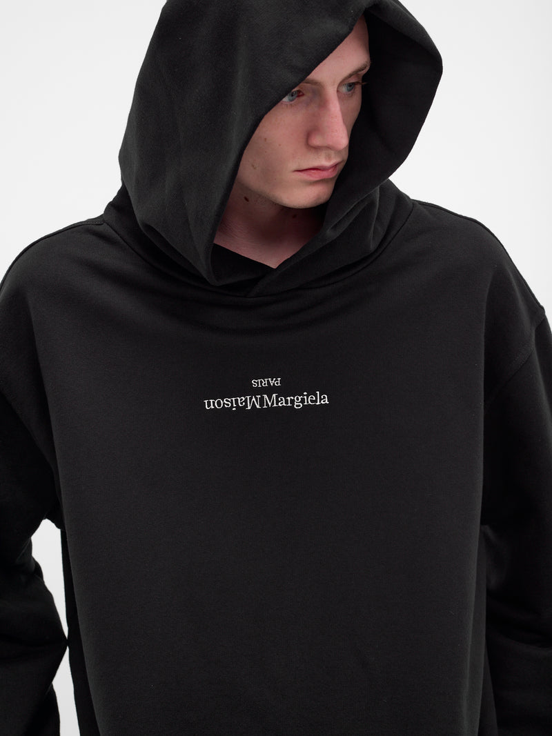 Black Reversed Logo Embroidery Hoodie (S50GU0167-S25503-962-BLACK)