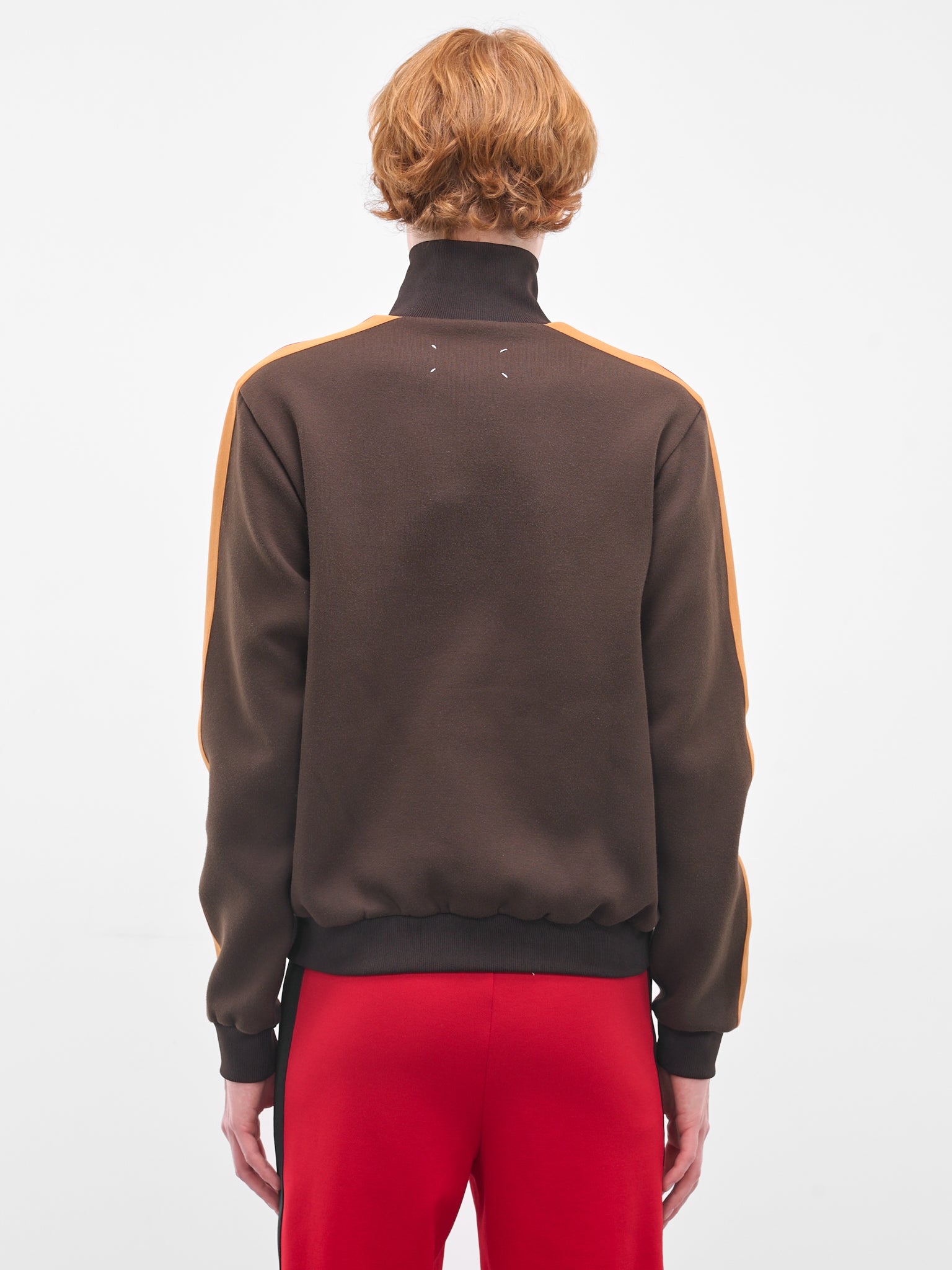Striped Turtlneck Zip Sweater (S50GU0244-M20131-143-BROWN)