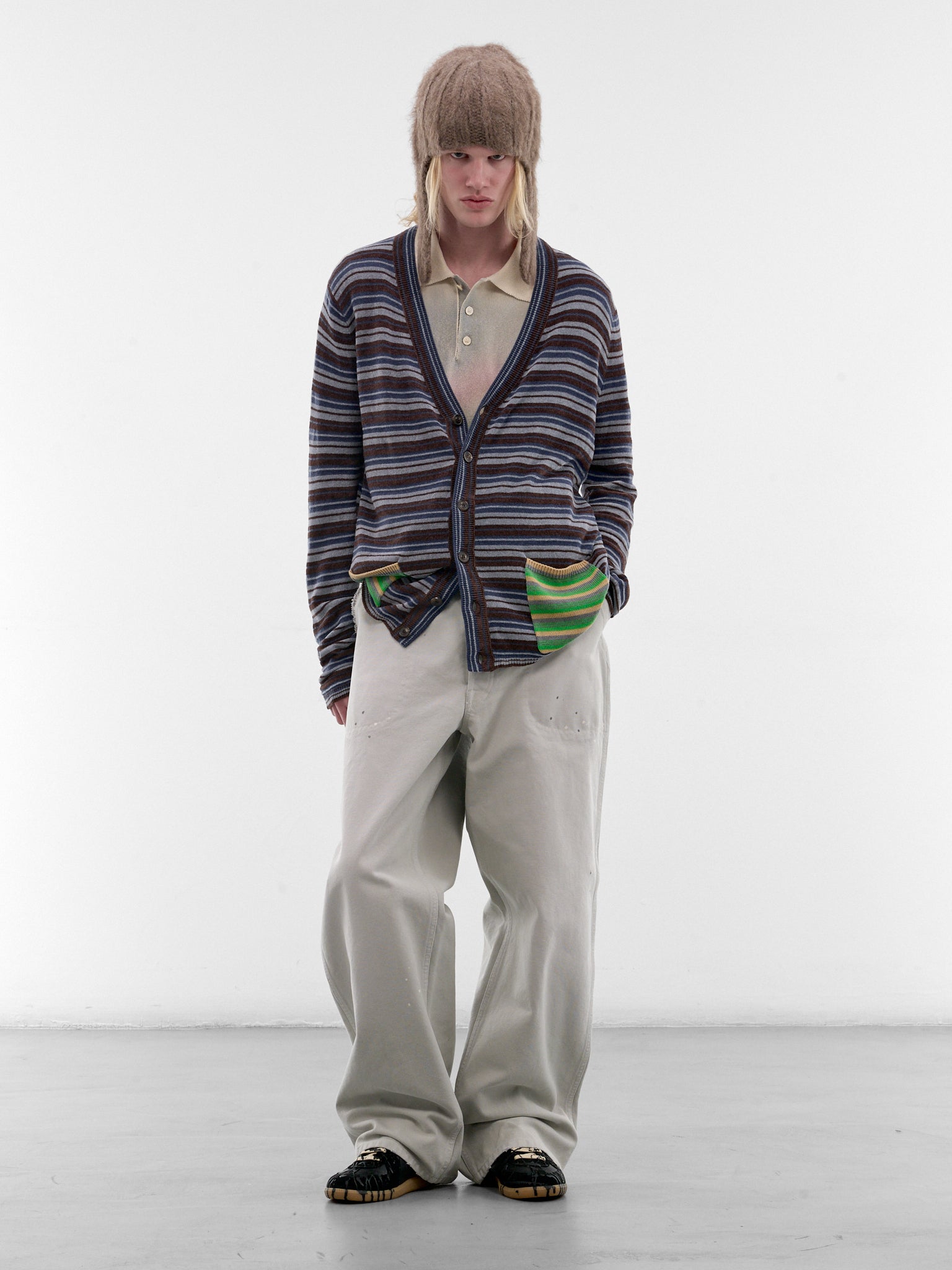 Striped Wool Cardigan (S50HP0055-M13323-001F-MULTI)