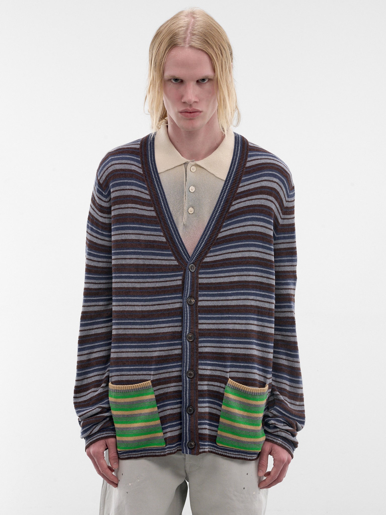 Striped Wool Cardigan (S50HP0055-M13323-001F-MULTI)