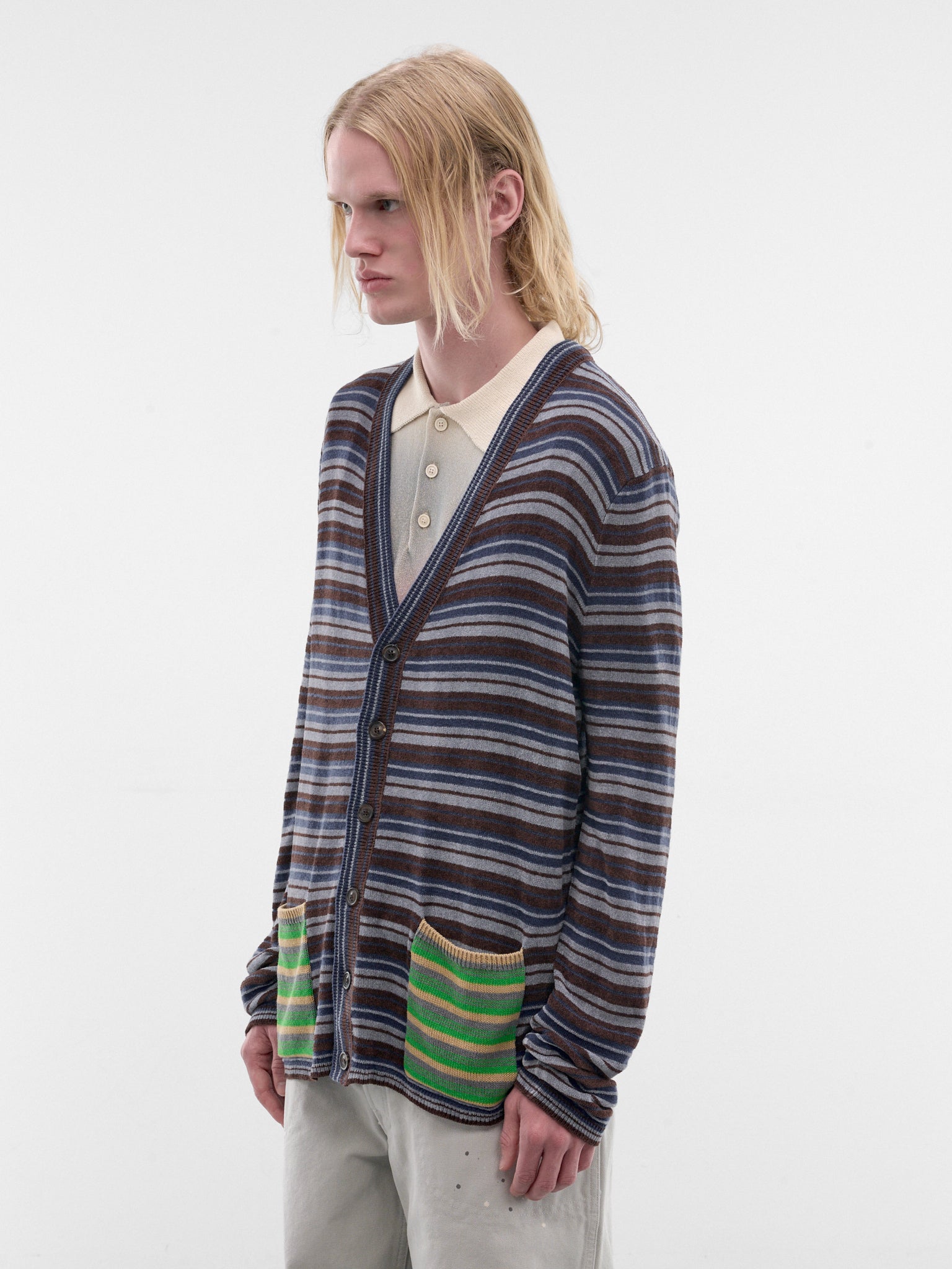 Striped Wool Cardigan (S50HP0055-M13323-001F-MULTI)