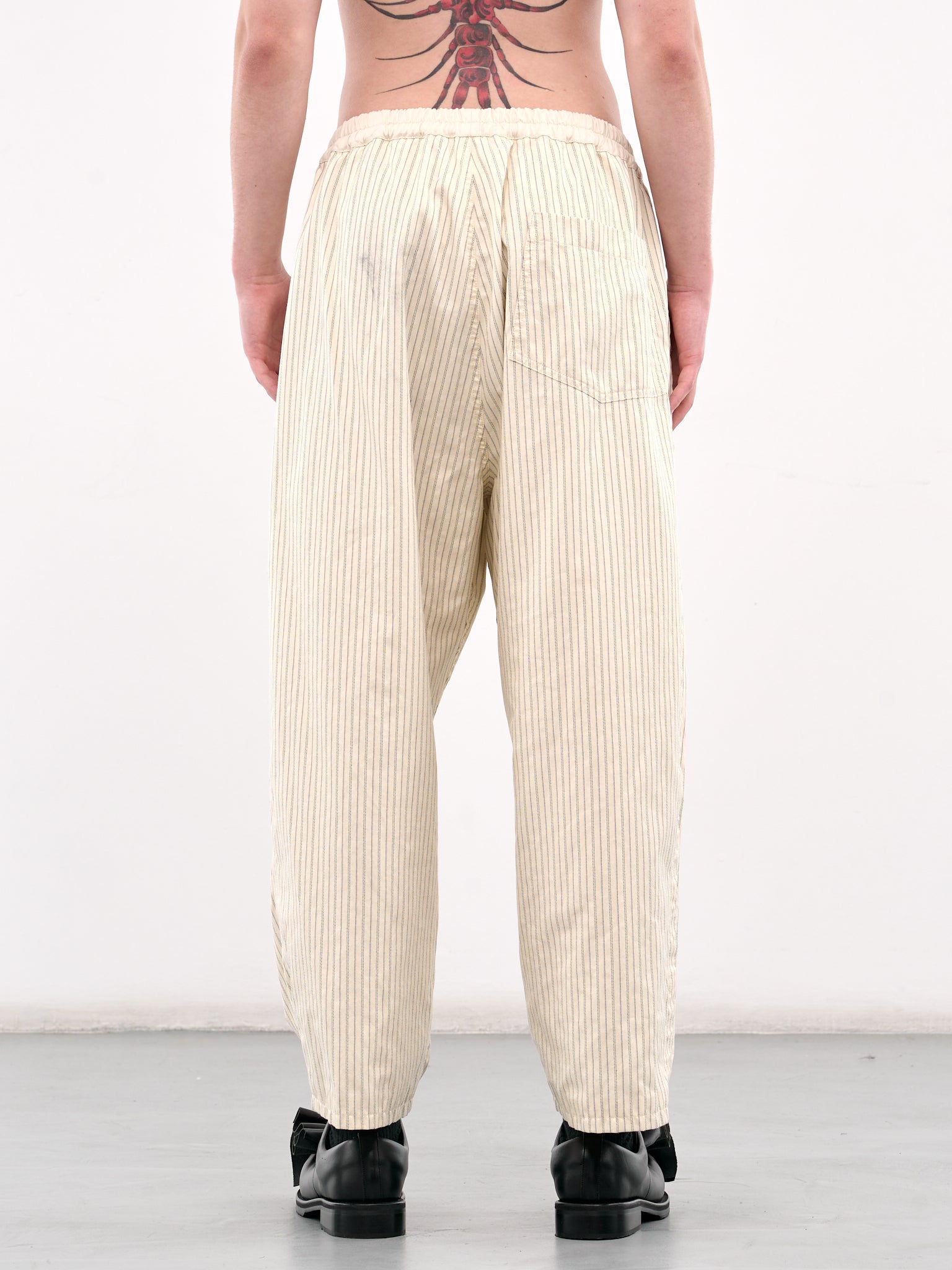 Striped Elasticated Trousers (S50KA0679-S76507-OFF-WHITE-STR)