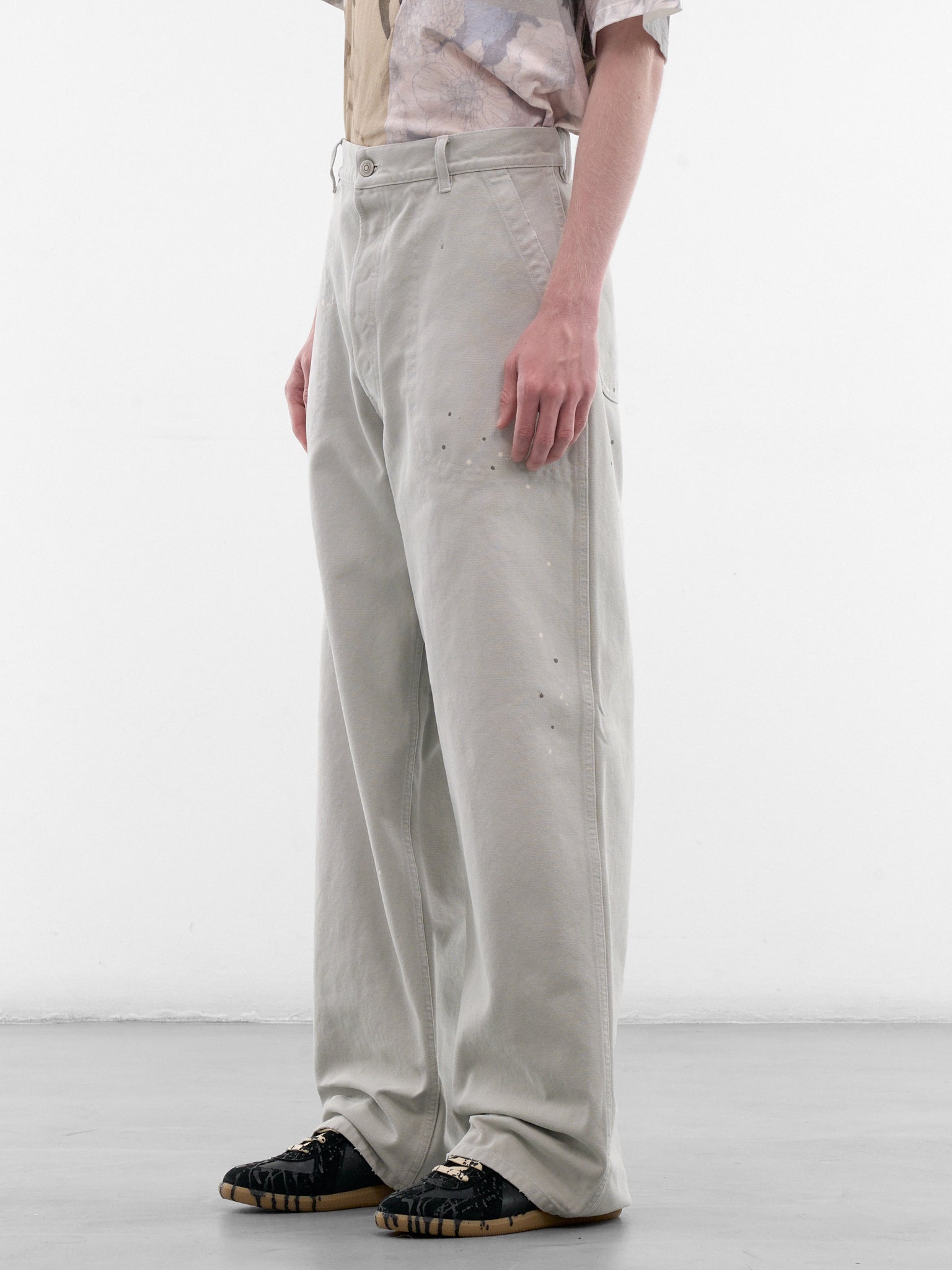 Gray Wide Workwear Trousers (S50KA0728-M35926-962-PEARL-GRE)