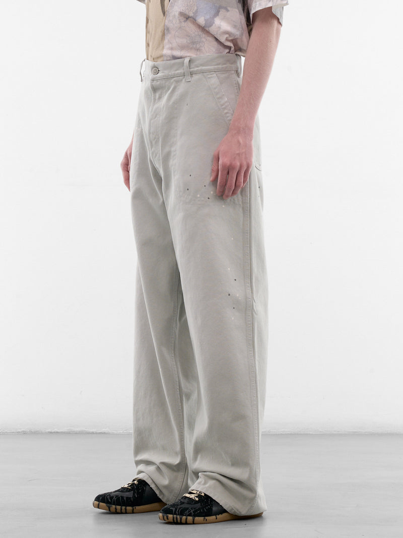 Gray Wide Workwear Trousers (S50KA0728-M35926-962-PEARL-GRE)