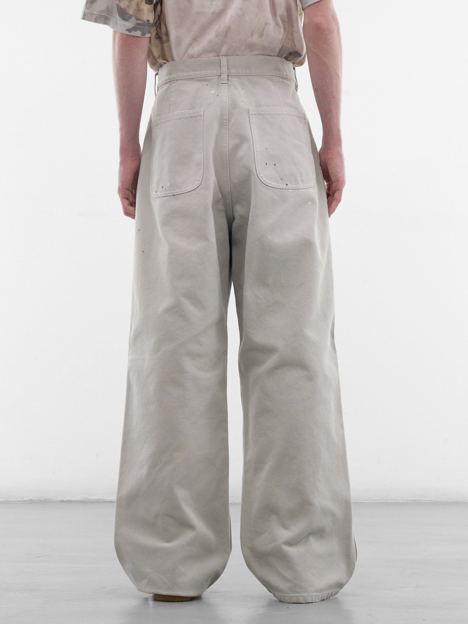 Gray Wide Workwear Trousers (S50KA0728-M35926-962-PEARL-GRE)