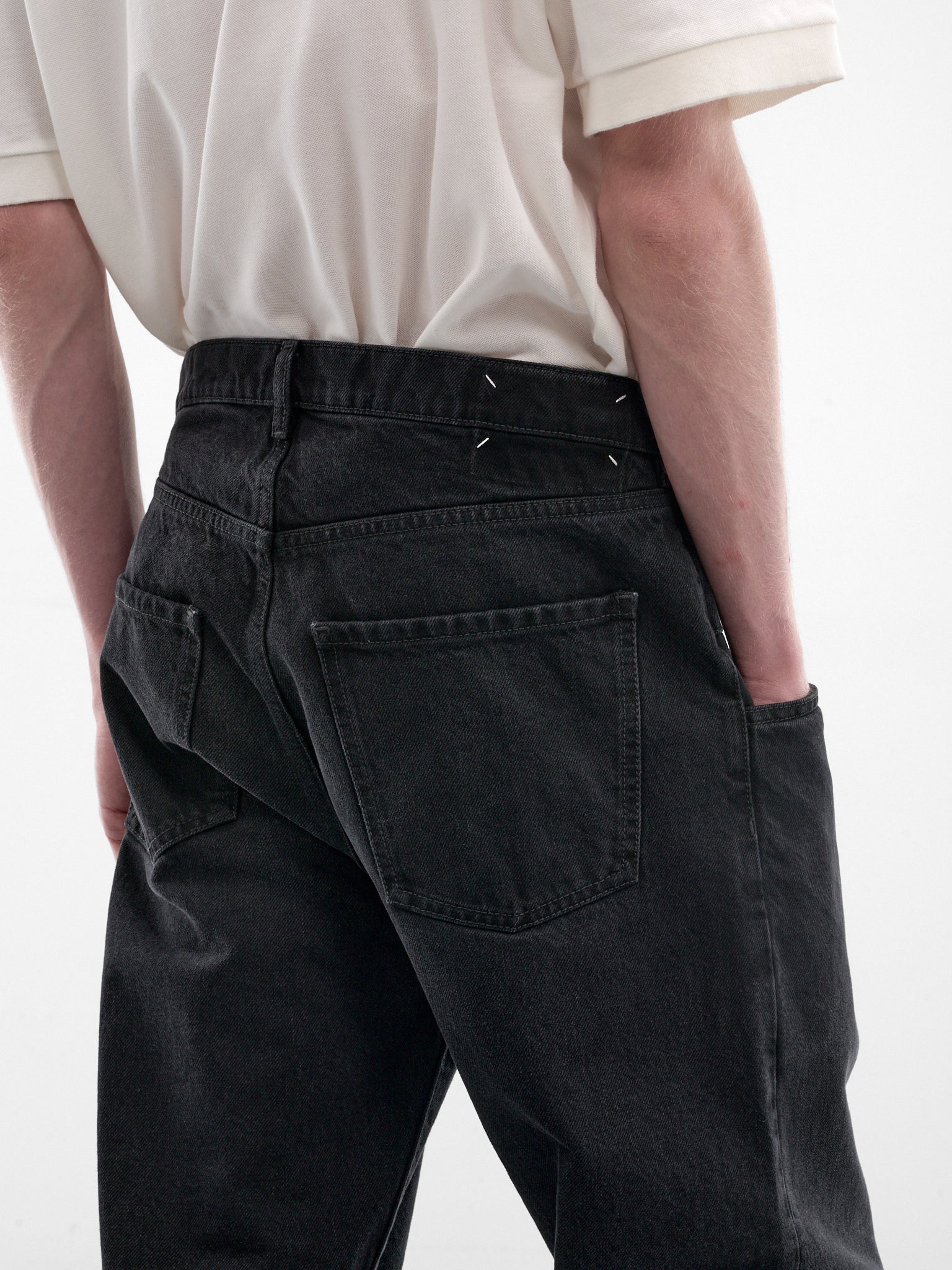 Black Paneled Denim Jeans (S50LA0246-M30049-961-DENIM)