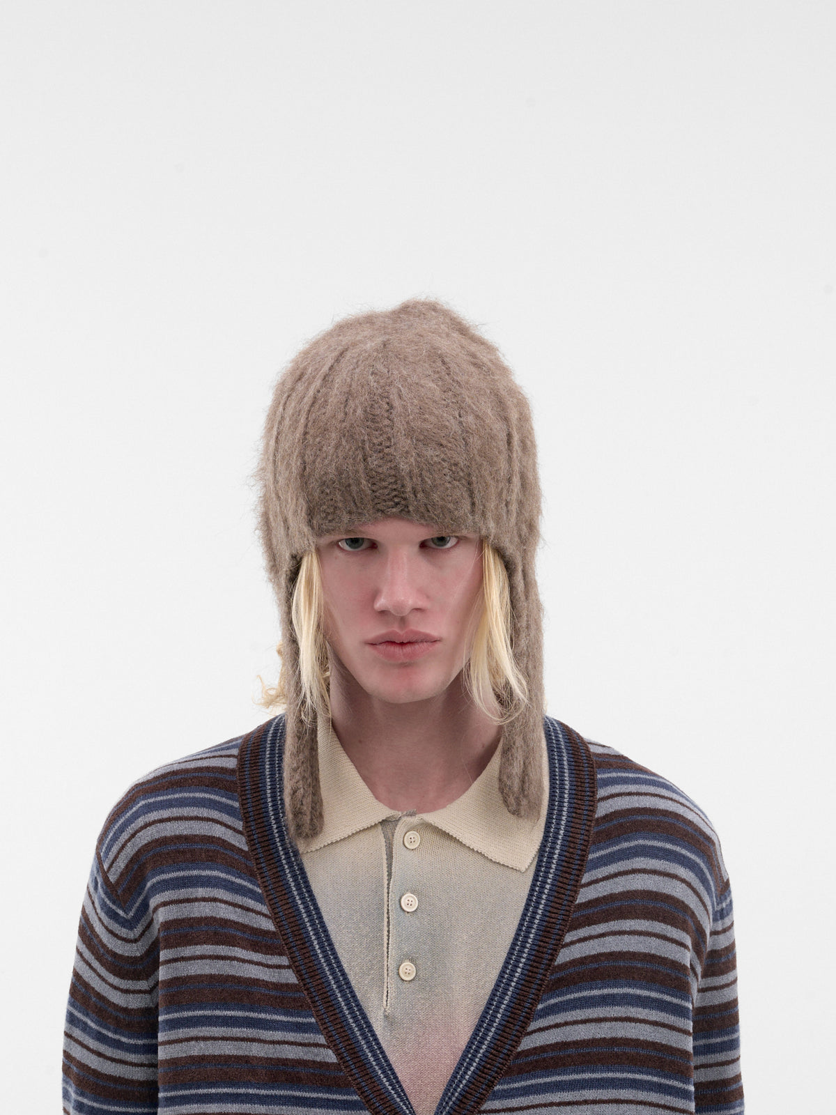 Brown Alpaca Wool Beanie (S50TB0023-M13314-122M-BROWN)