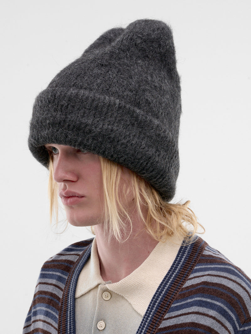Gray Alpaca Wool Beanie (S50TB0024-M13314-122M-GREY)