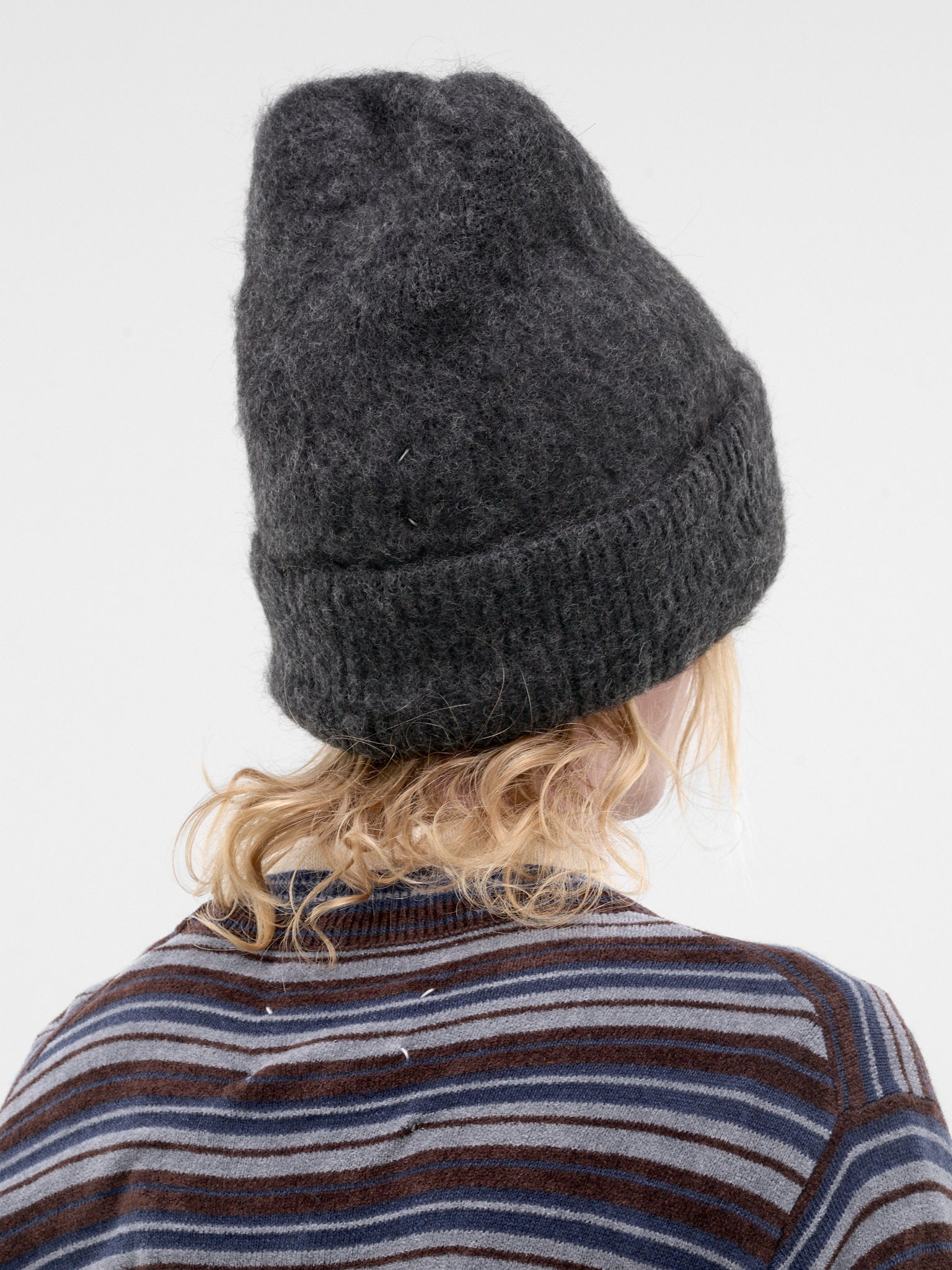 Gray Alpaca Wool Beanie (S50TB0024-M13314-122M-GREY)