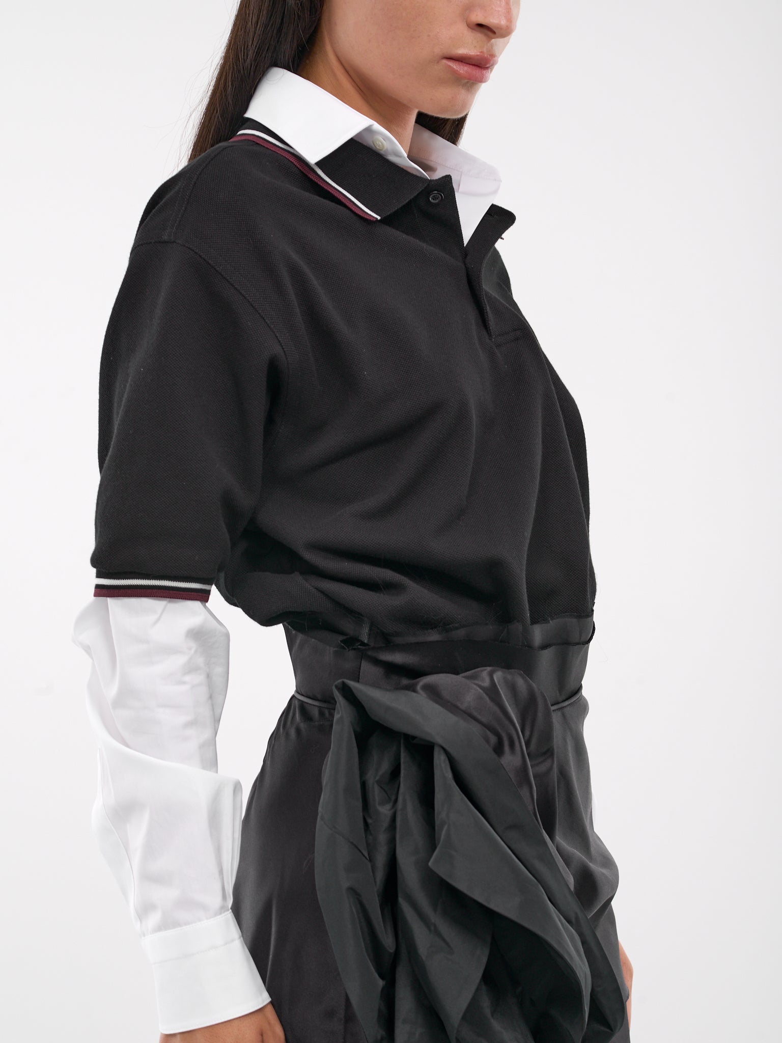 maison margiela midi dress MAISON MARGIELA Line 4 Silk Cap Sleeve Shirt Midi Dress NWOT SSENSE 40 S 6 $1440