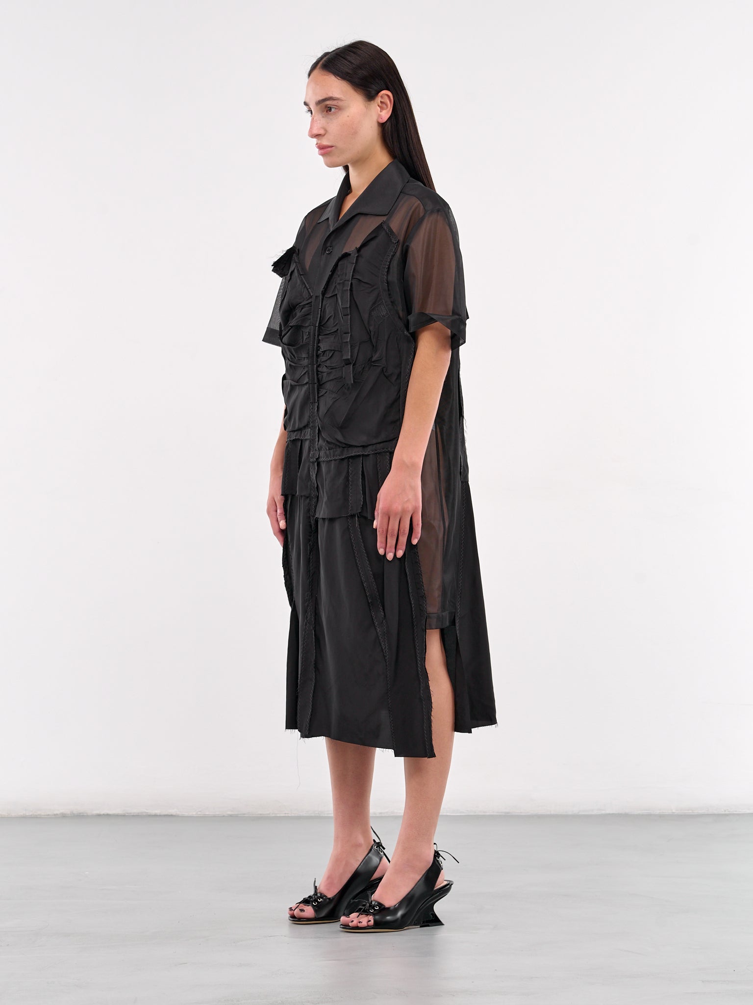 Deconstructed Midi Dress (S51DD0027-MTJ020-BLACK)