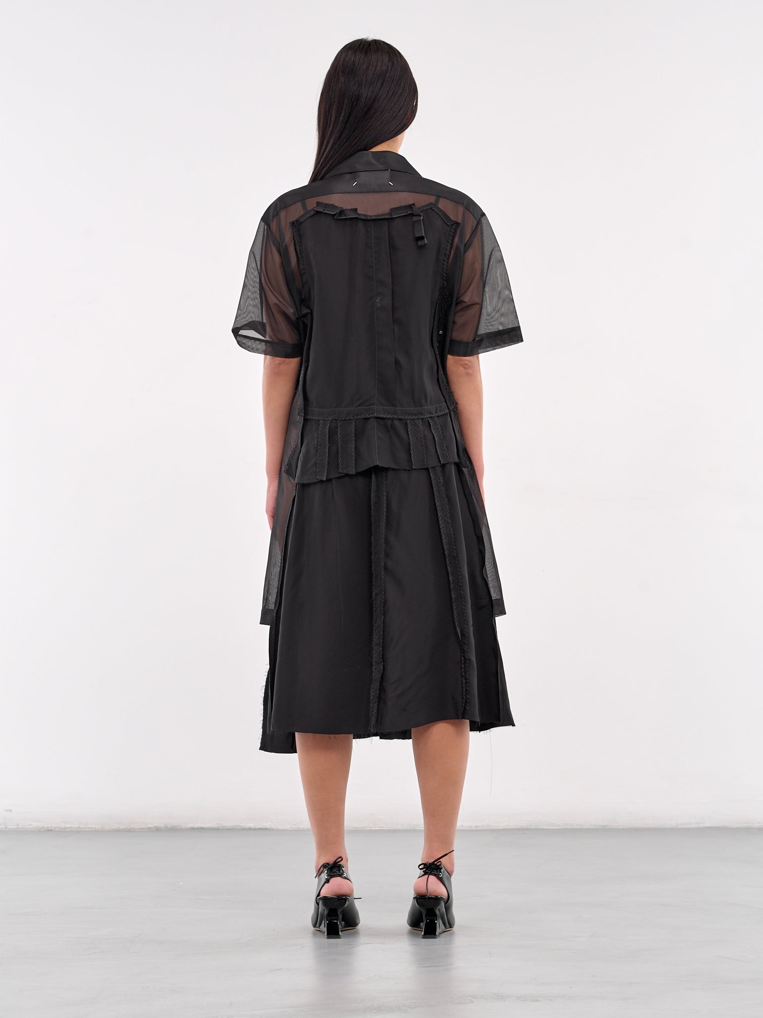 Deconstructed Midi Dress (S51DD0027-MTJ020-BLACK)