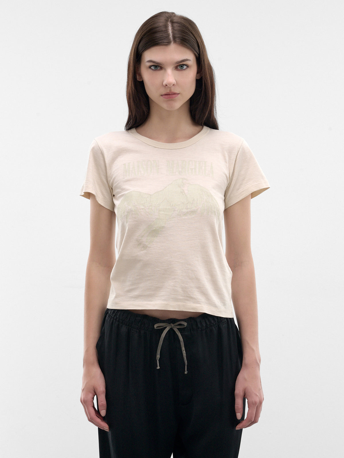 Cream Bird Graphic Tee (S51GC0554-M20162-102-OFF-WHITE)