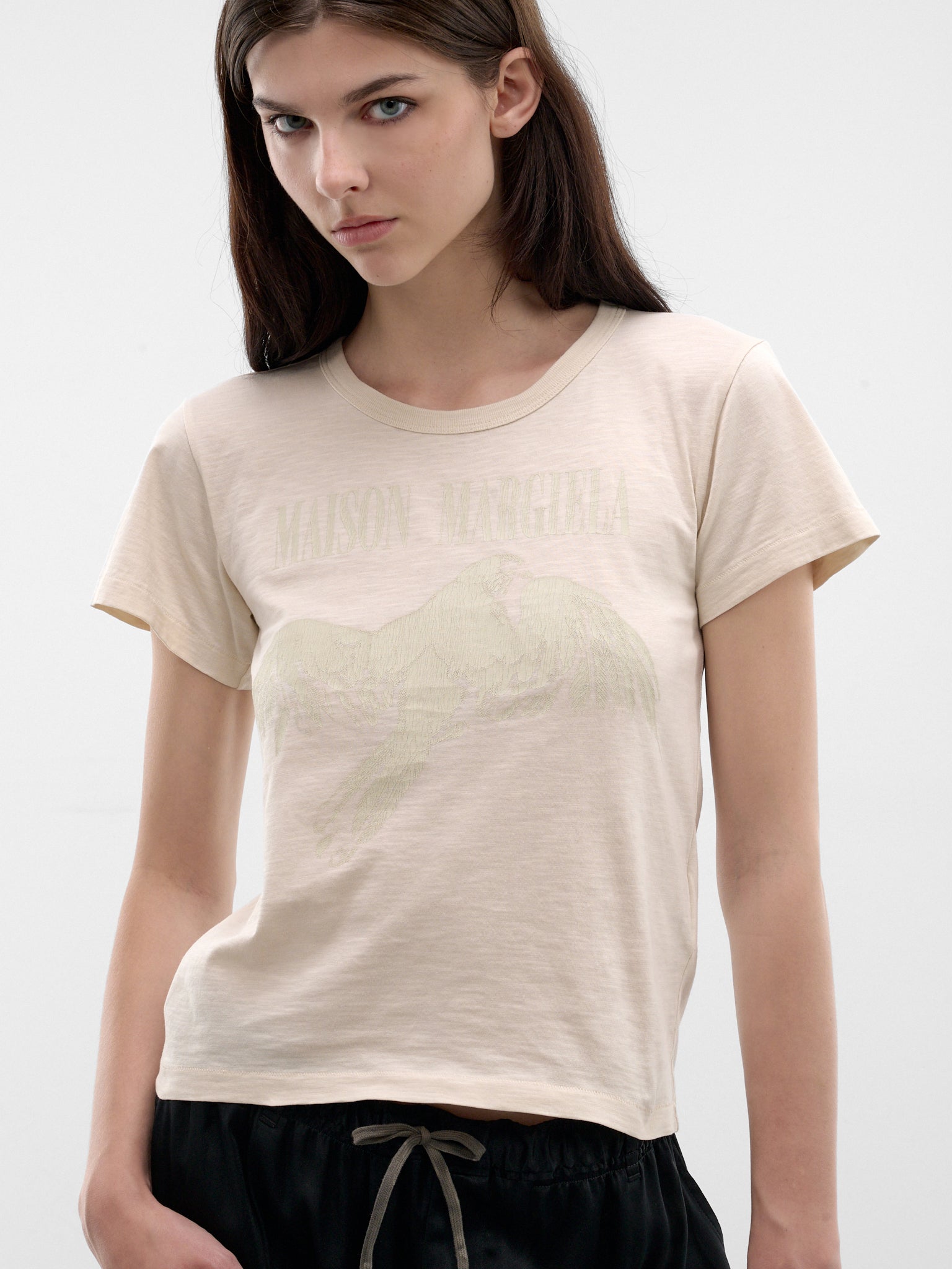 Cream Bird Graphic Tee (S51GC0554-M20162-102-OFF-WHITE)