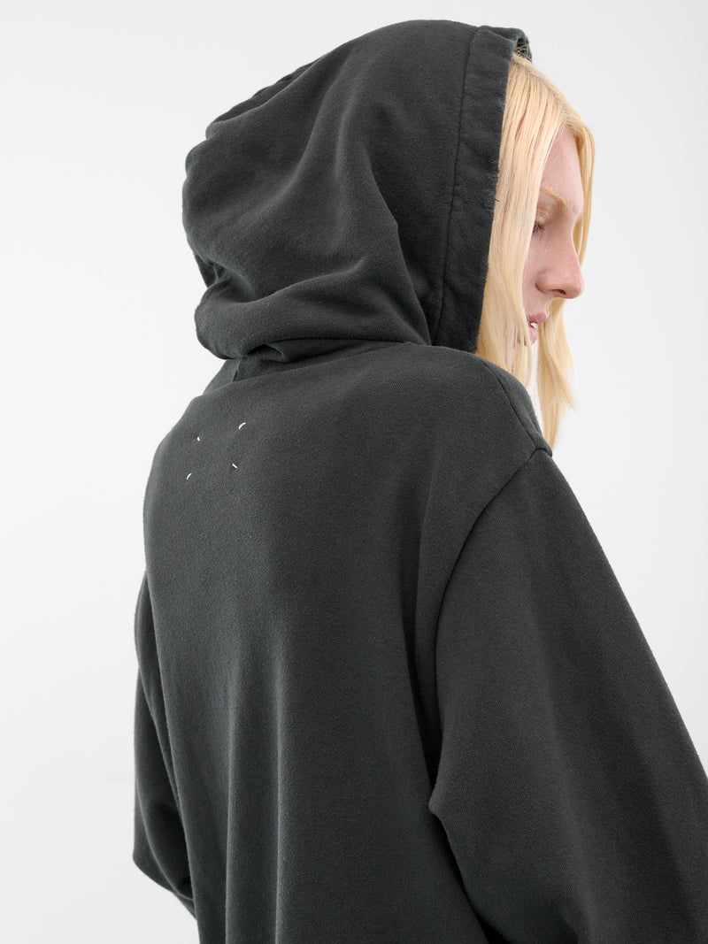 Black Distressed Zip Hoodie (S51HG0022-MTJ033-862-BLACK)