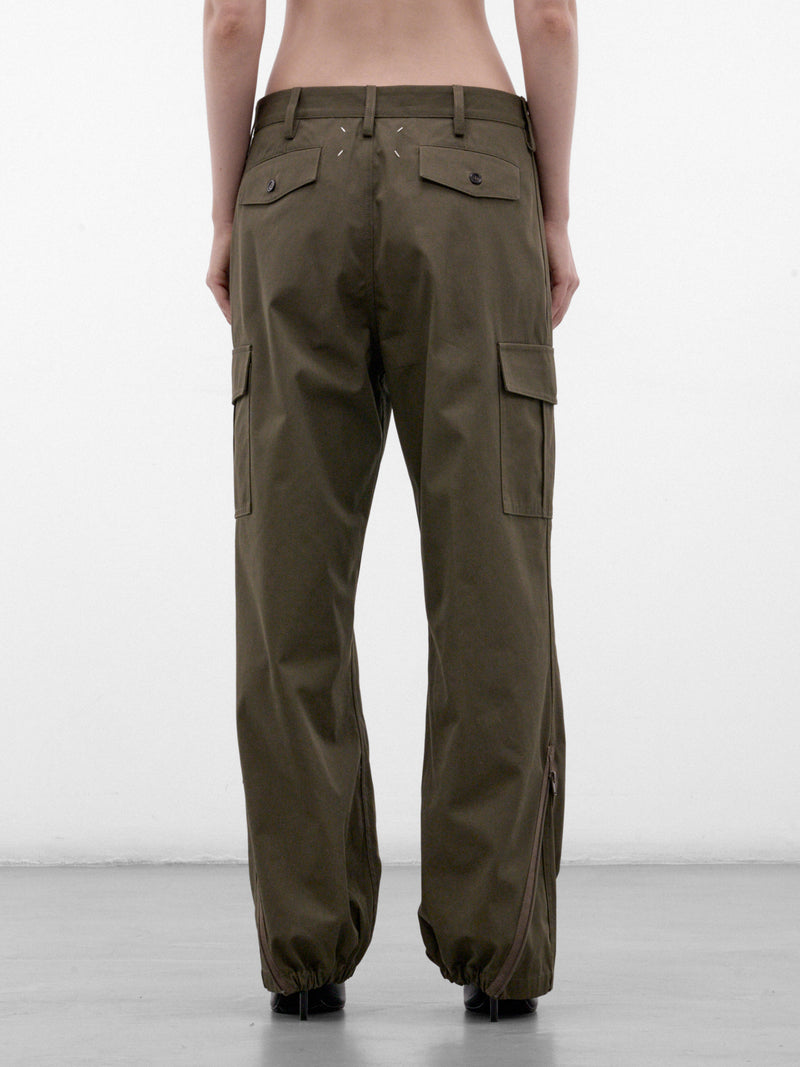 Green Cotton Cargo Pants (S51KA0621-M35900-GREEN)