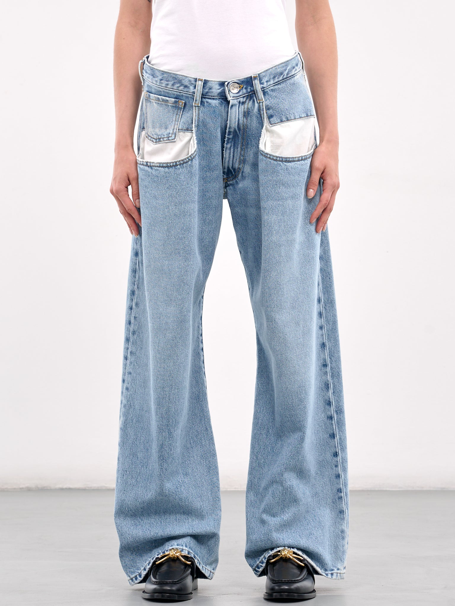 Contrast Pocket Jeans (S51LA0052-S30513-DENIM-BLUE)