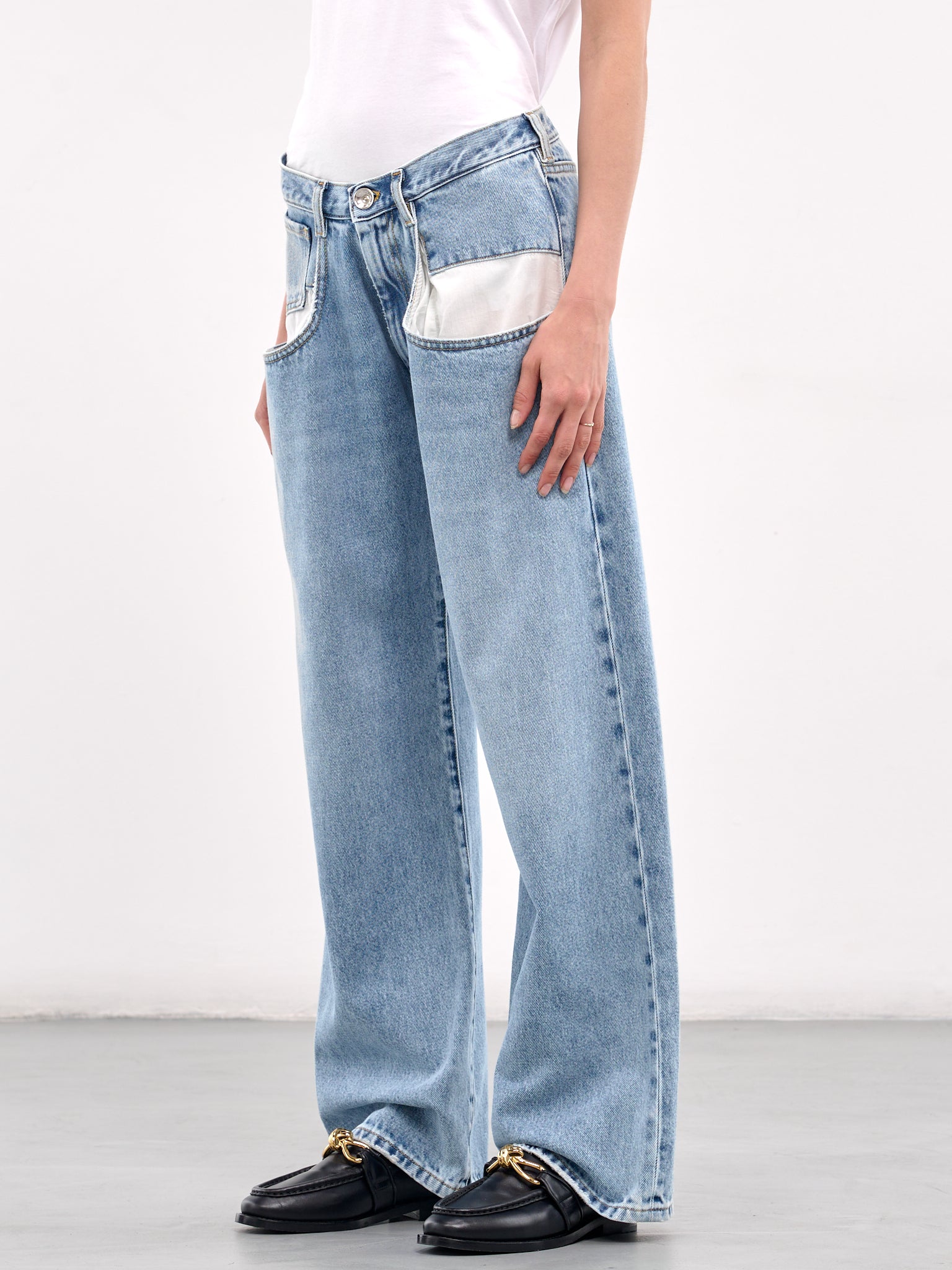 Contrast Pocket Jeans (S51LA0052-S30513-DENIM-BLUE)