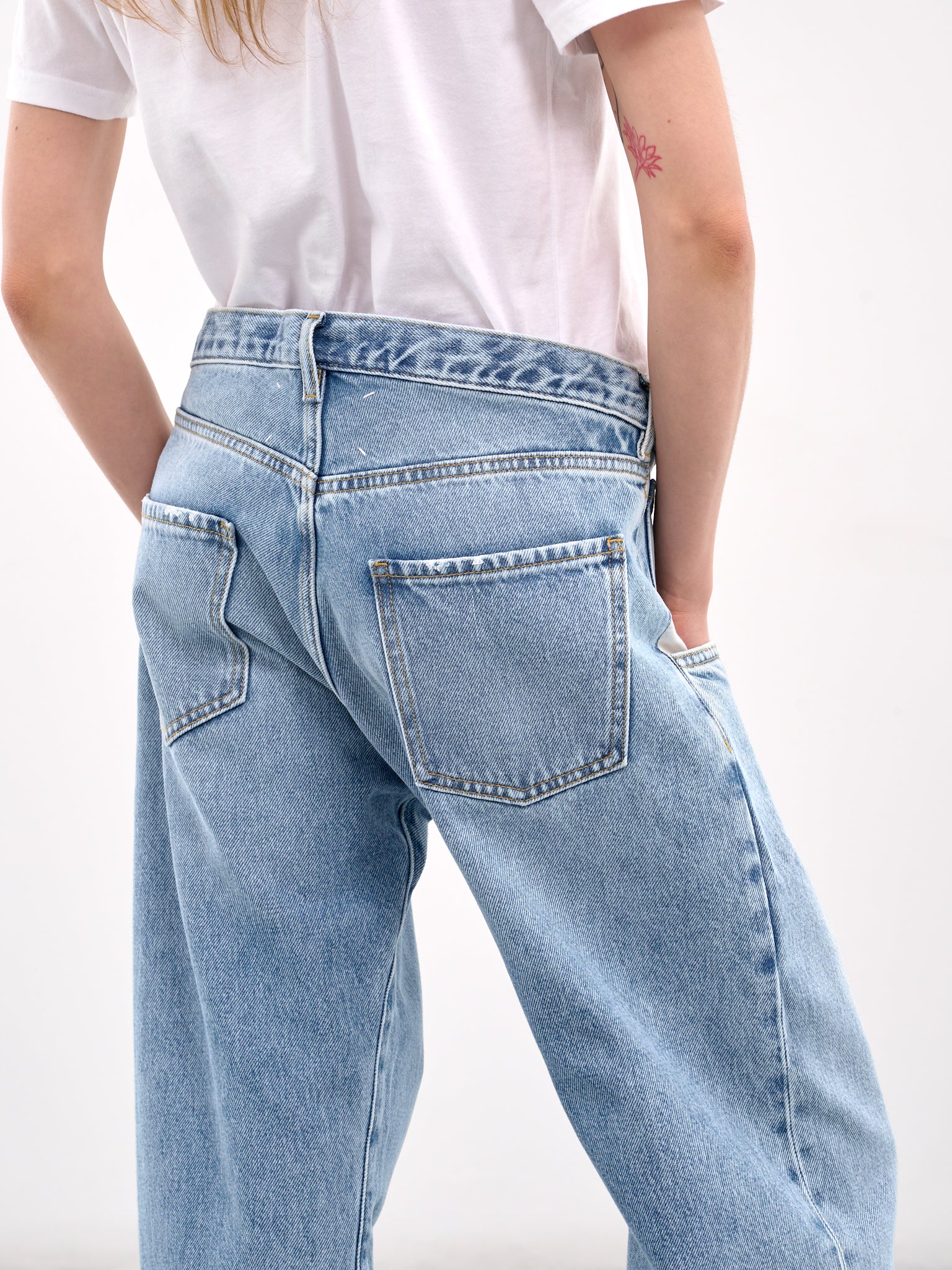 Contrast Pocket Jeans (S51LA0052-S30513-DENIM-BLUE)
