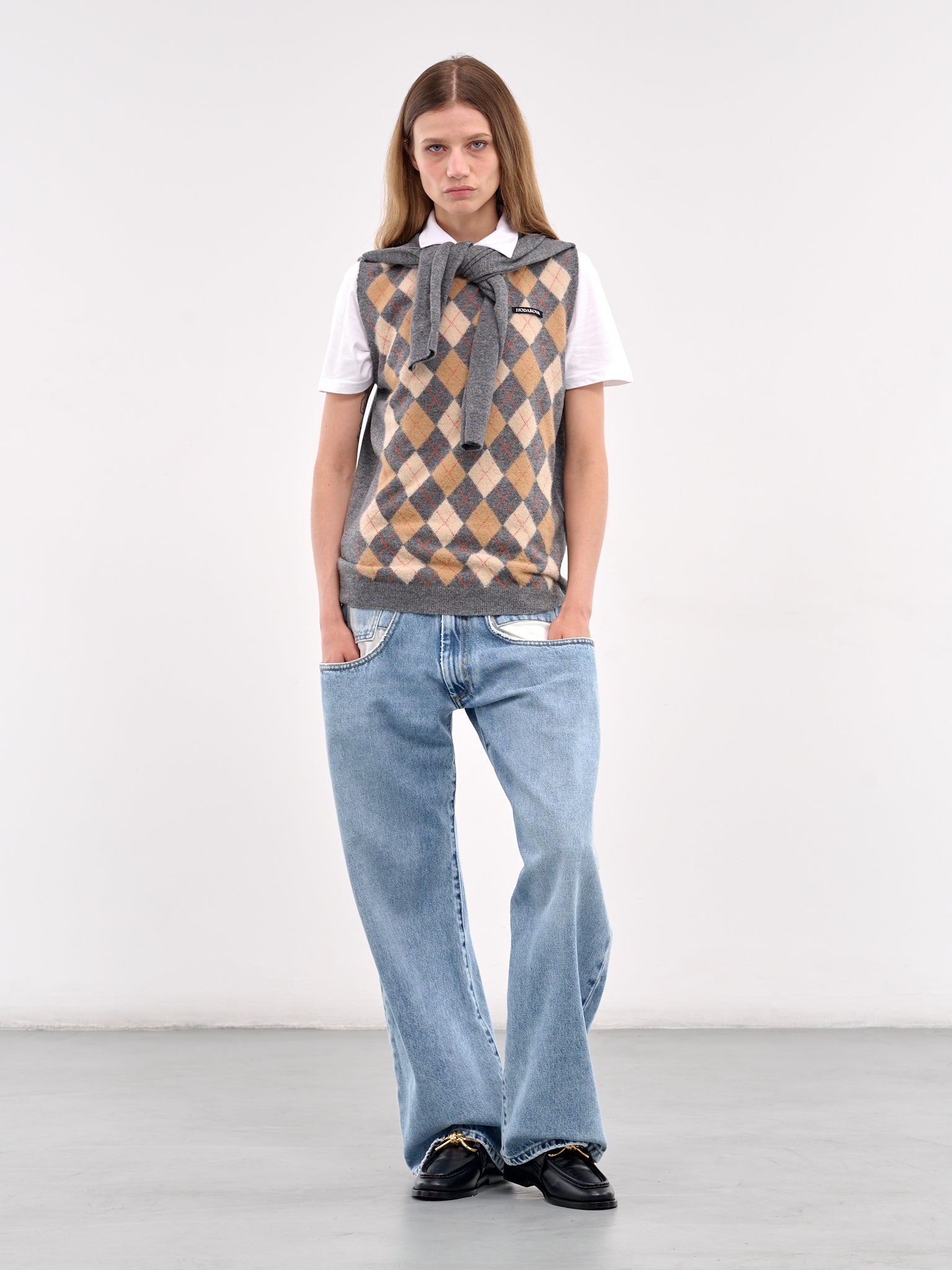 Contrast Pocket Jeans (S51LA0052-S30513-DENIM-BLUE)