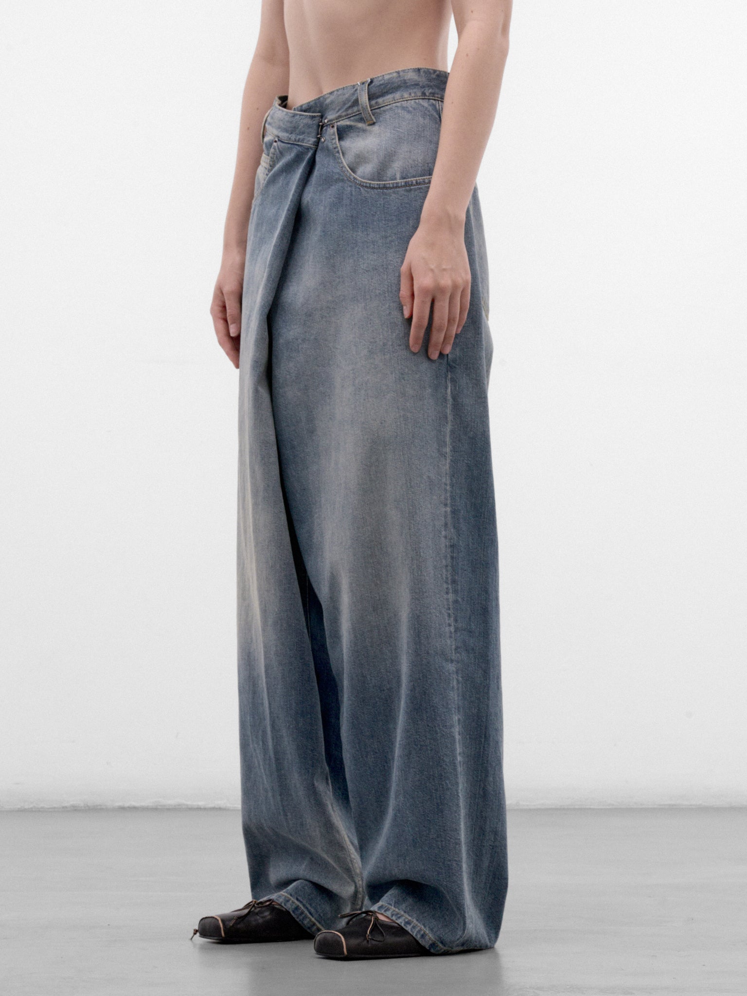 Blue Archive Wrap Denim Jeans (S51LA0188-M30034-OLD-BLUE)
