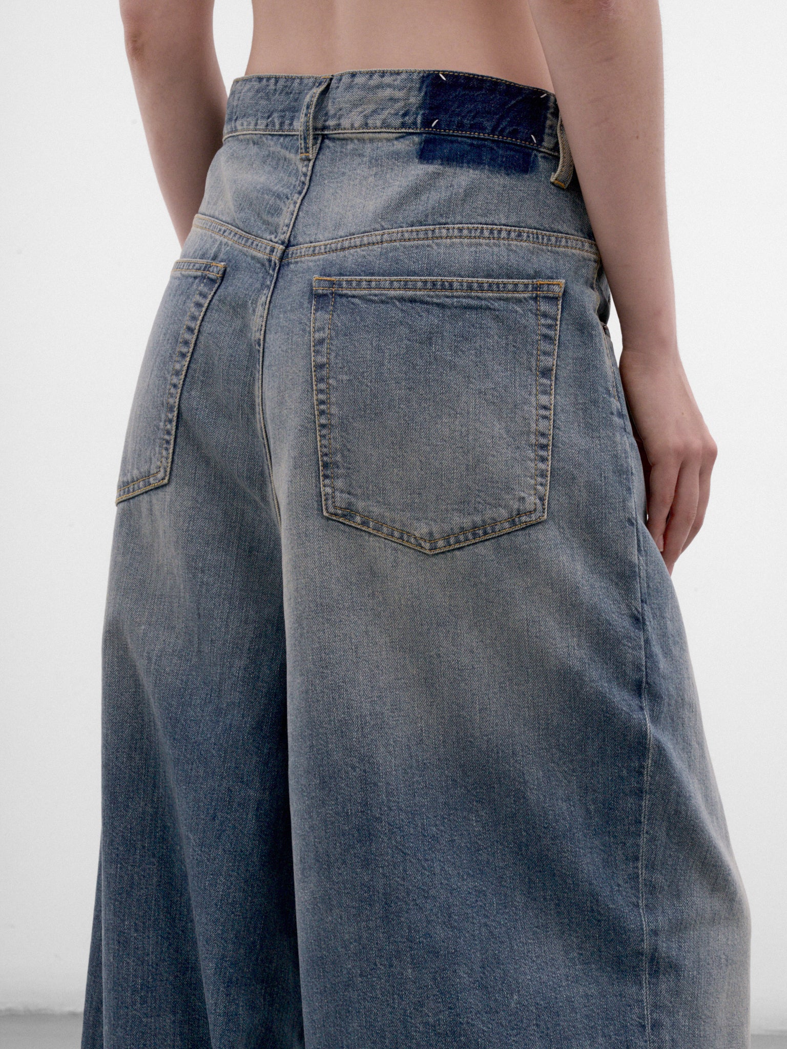 Blue Archive Wrap Denim Jeans (S51LA0188-M30034-OLD-BLUE)