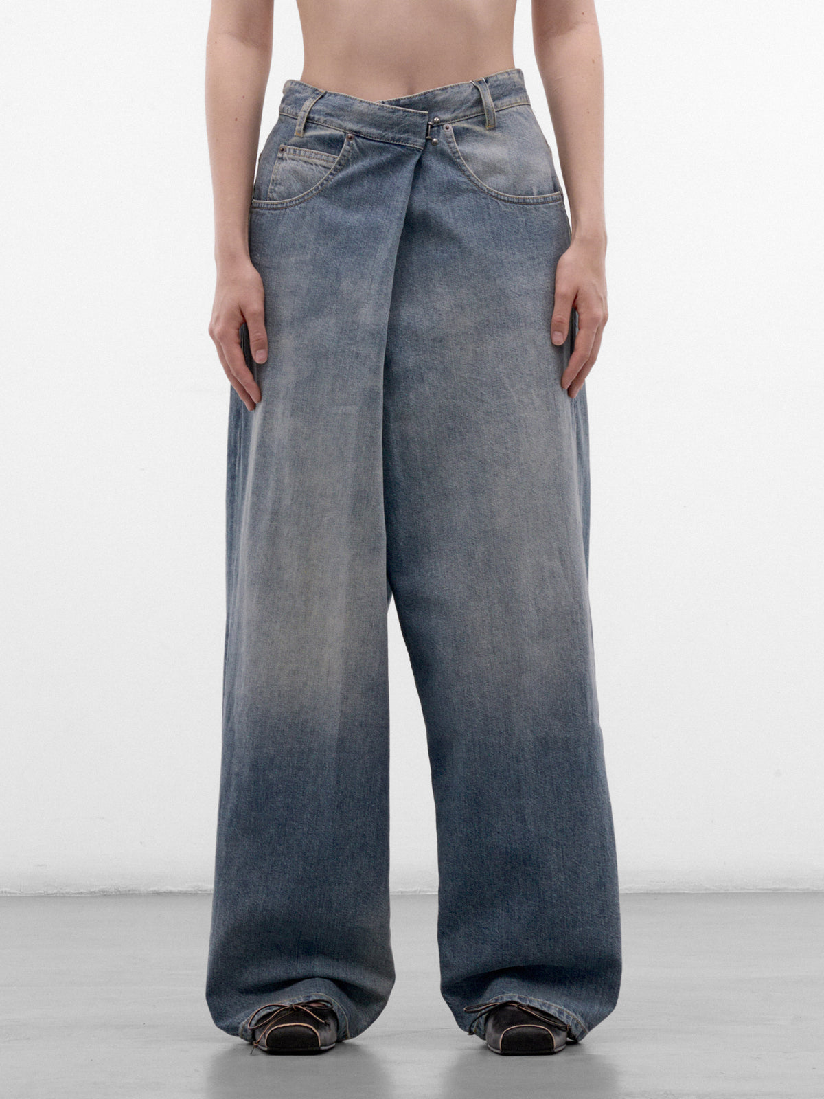 Blue Archive Wrap Denim Jeans (S51LA0188-M30034-OLD-BLUE)